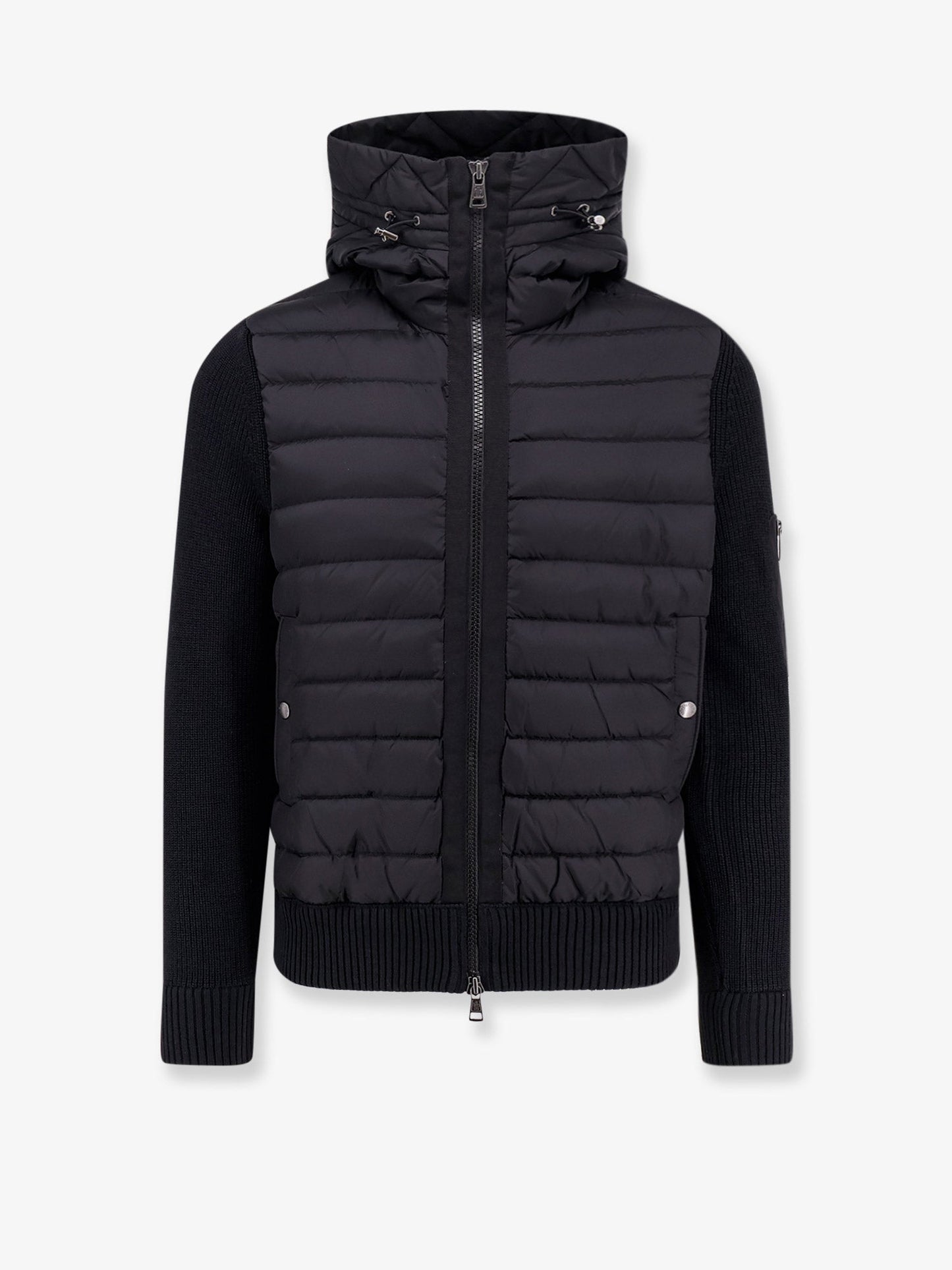 Moncler Woll Blend Cardigan With Padded Inserts