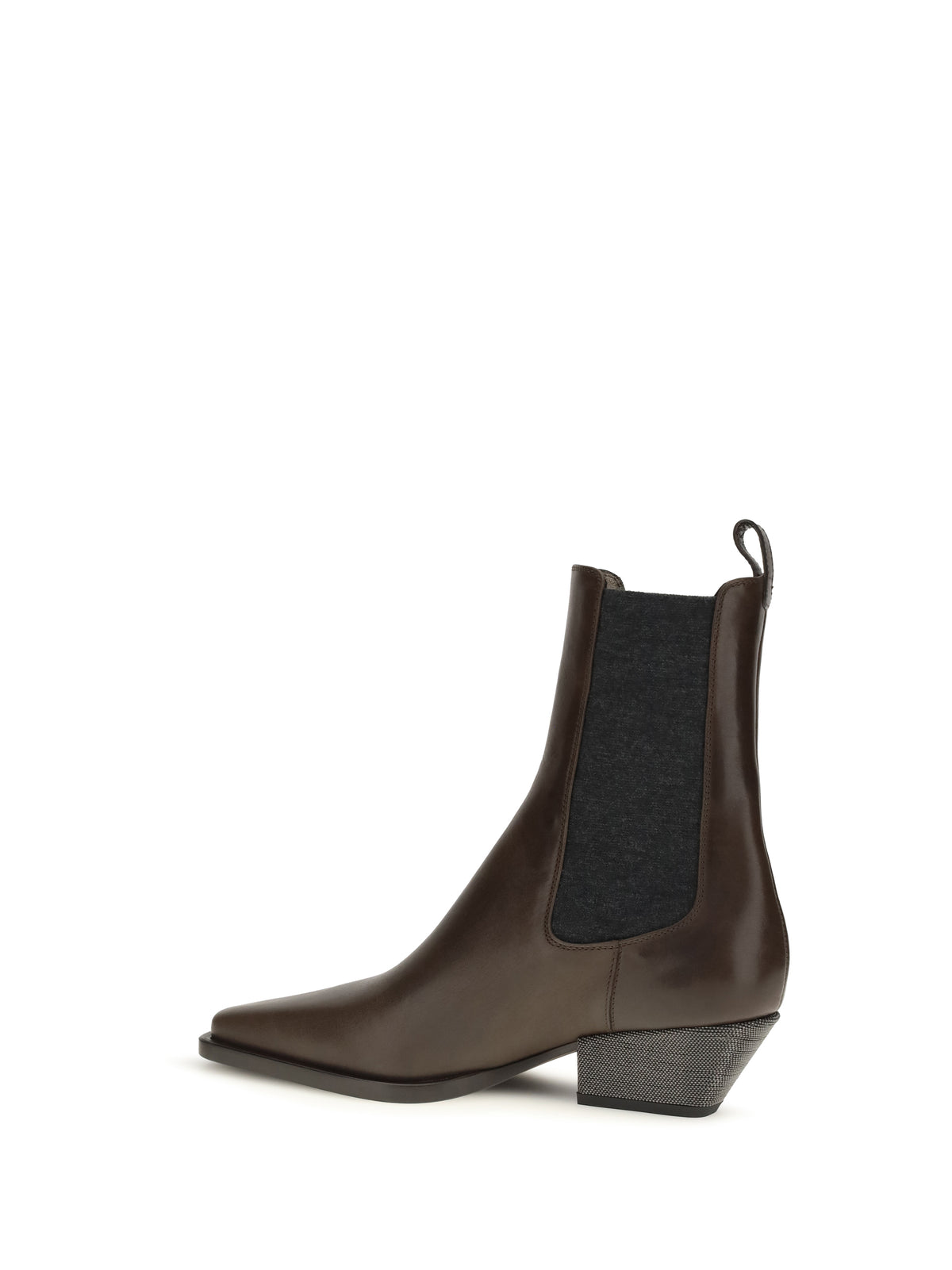 Brunello Cucinelli Leather ankle Boots - Cacao