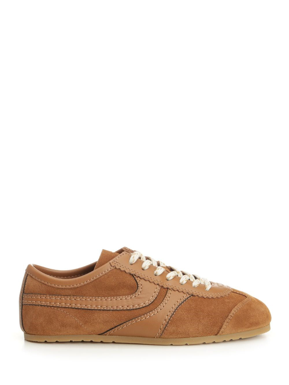 Dries Van Noten Leather And Suede Sneakers - Brown