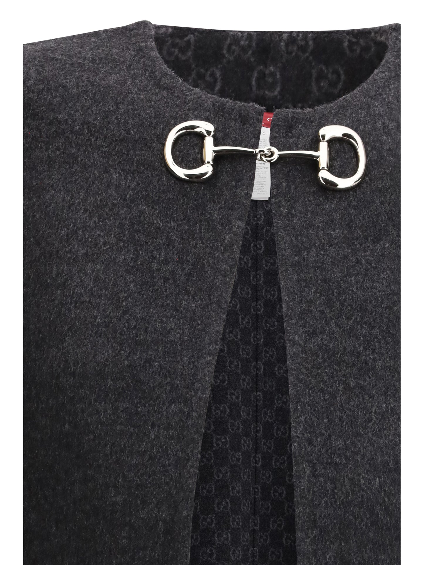 Gucci Wool-blend Cape - Dark Grey/Light Grey