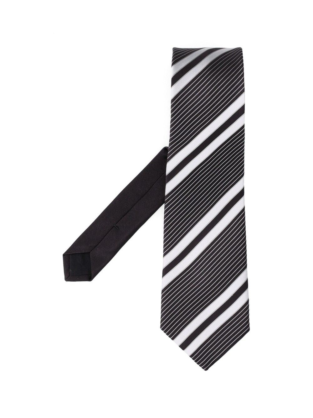 Saint Laurent Striped Tie - Multi