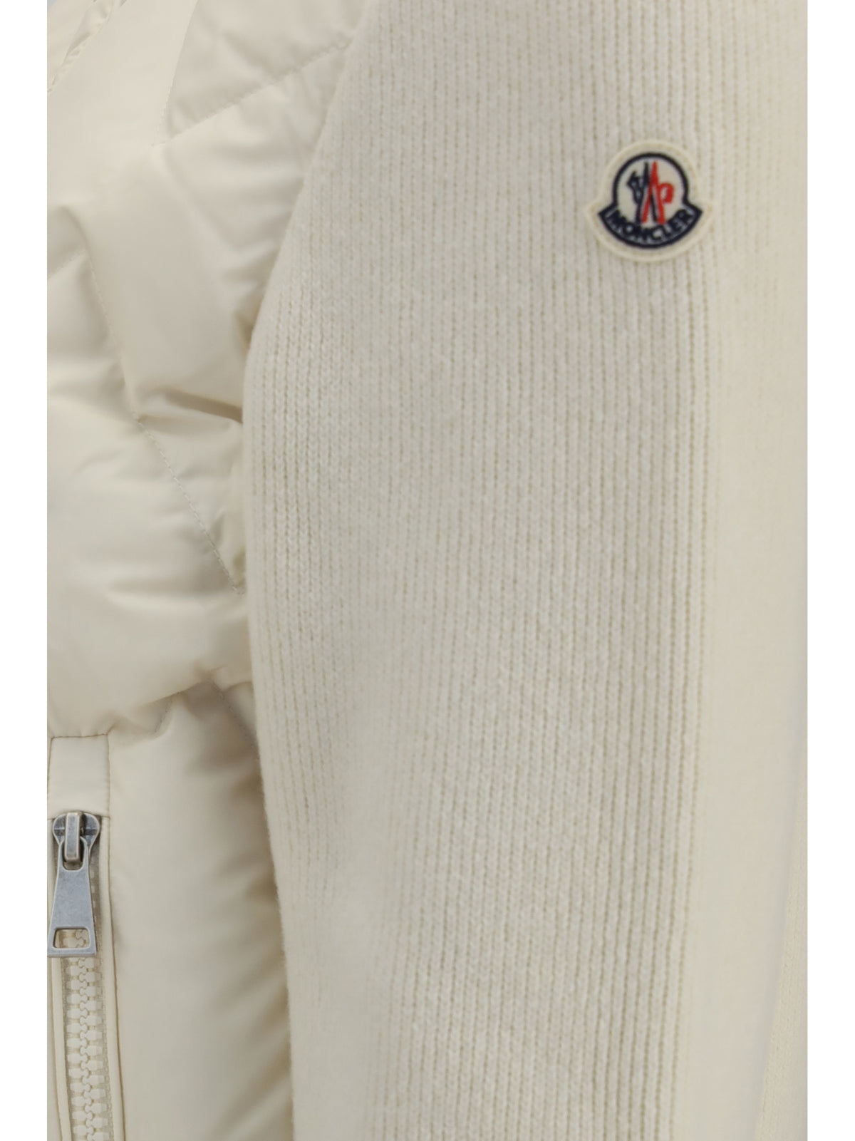 Moncler Padded zip Cardigan - White