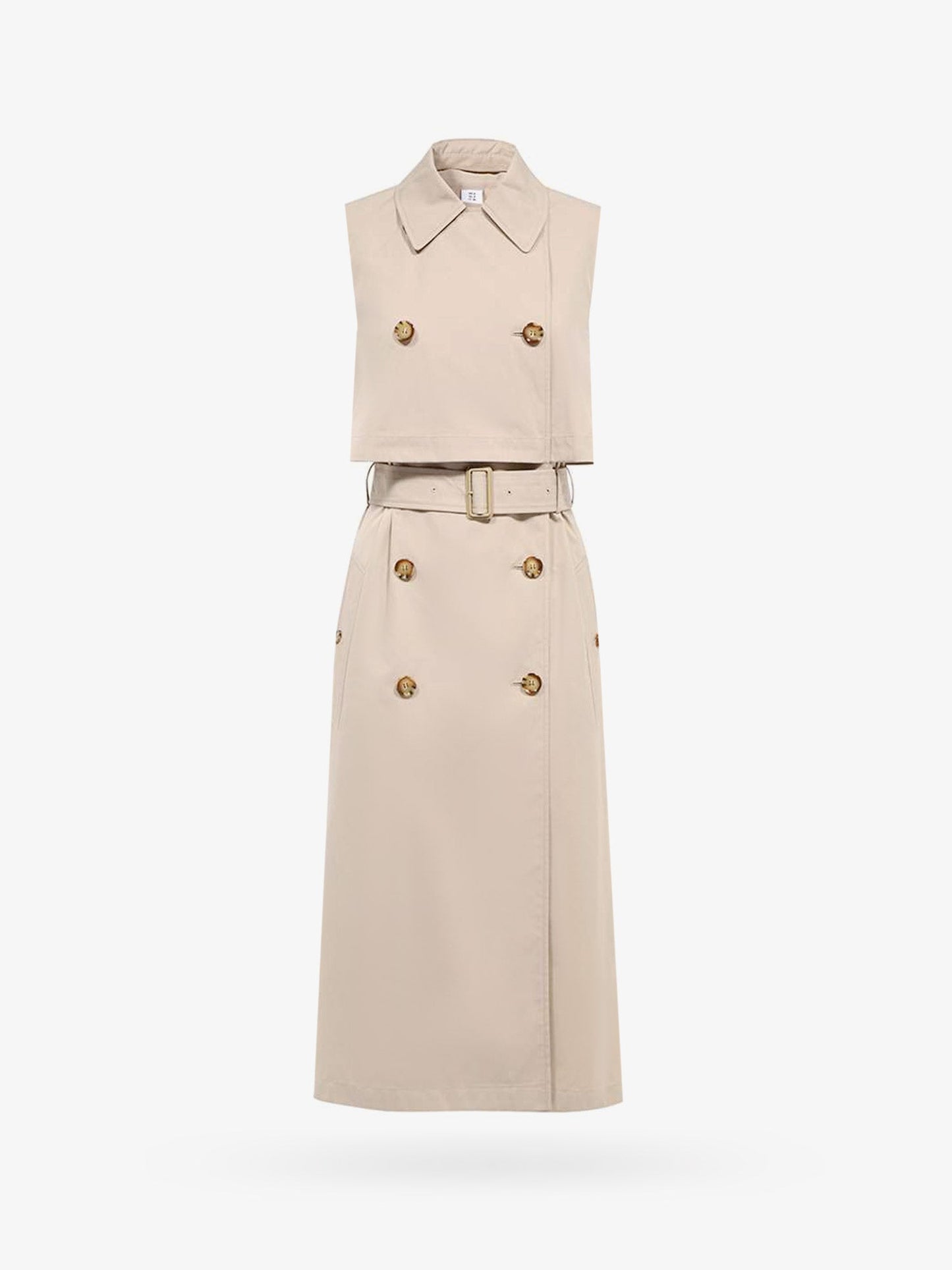 Burberry Cotton Blend Sleeveless Trench