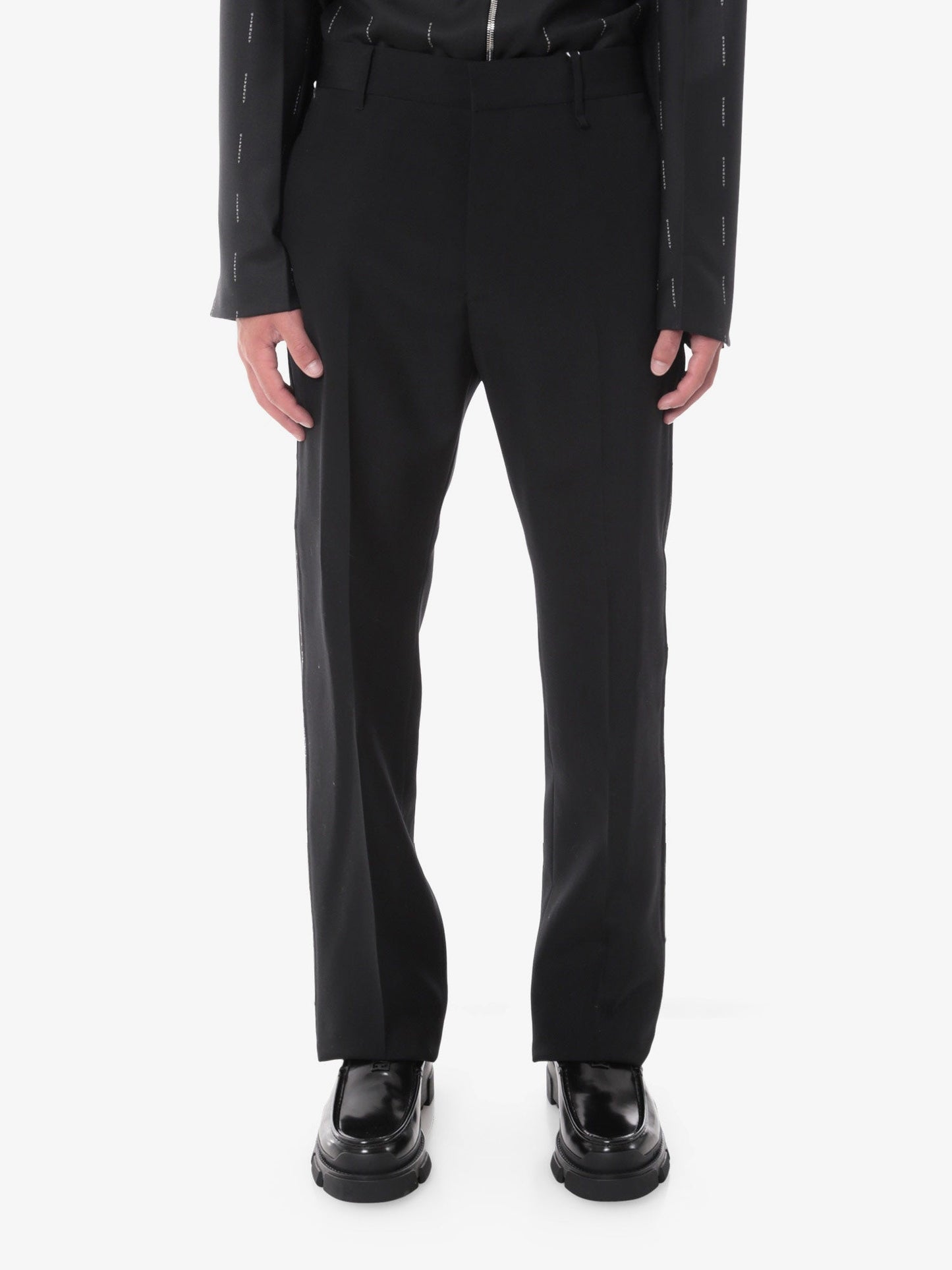 Givenchy Wool Trouser With Logoed Bands On The Side