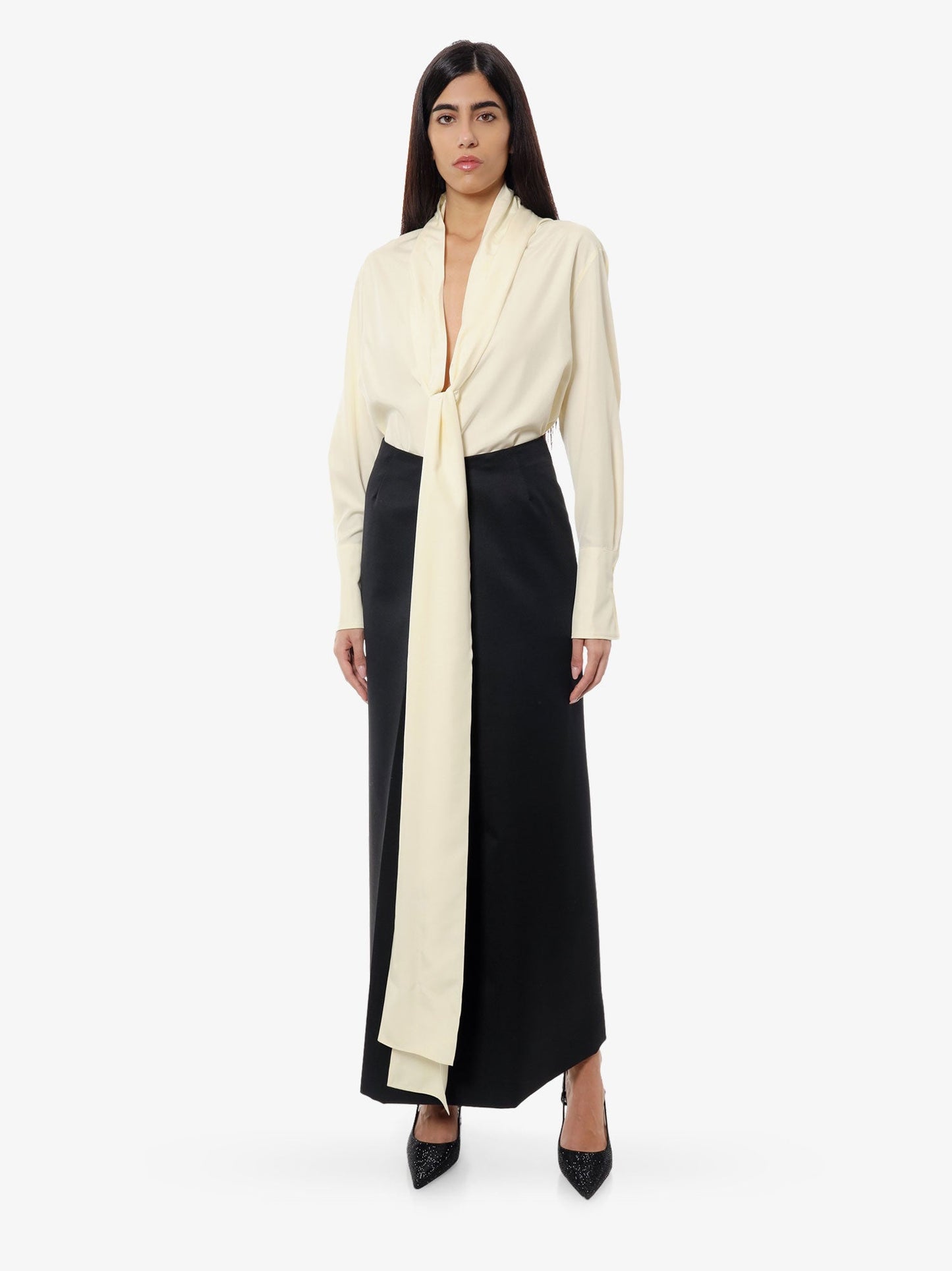 Givenchy Wool And Mohair Long Skirt