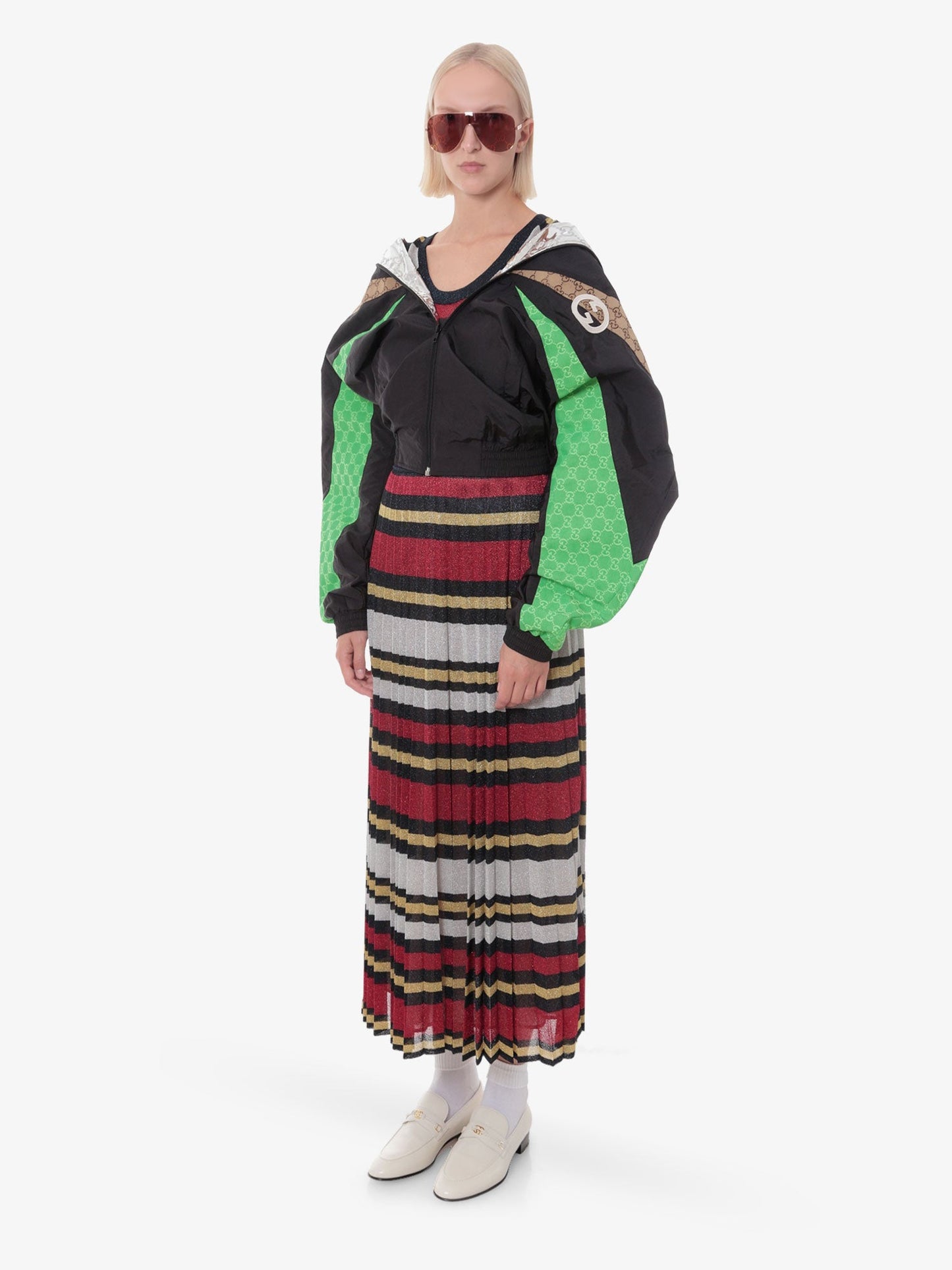 Gucci Lurex Skirt With Striped Motif