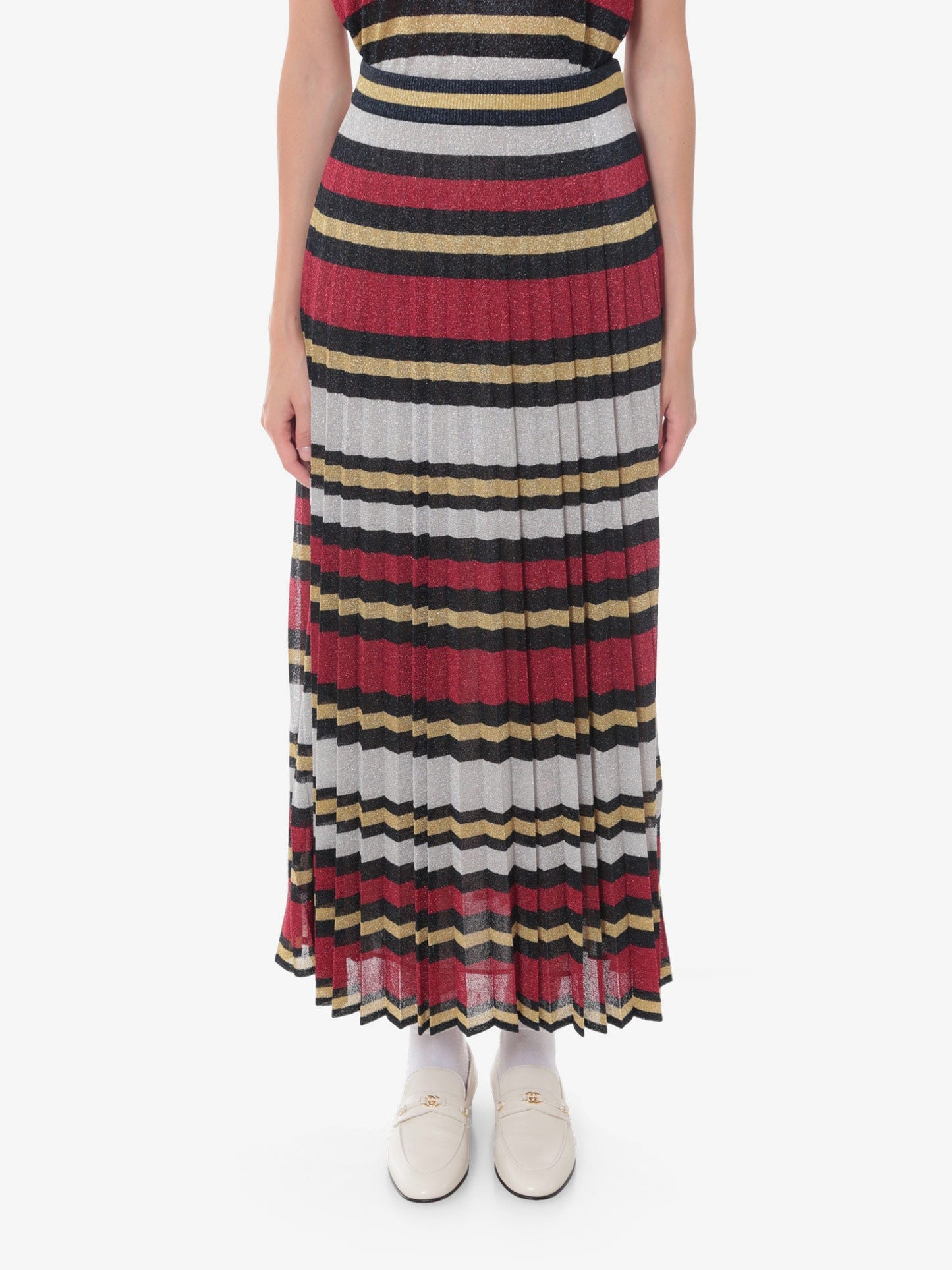 Gucci Lurex Skirt With Striped Motif