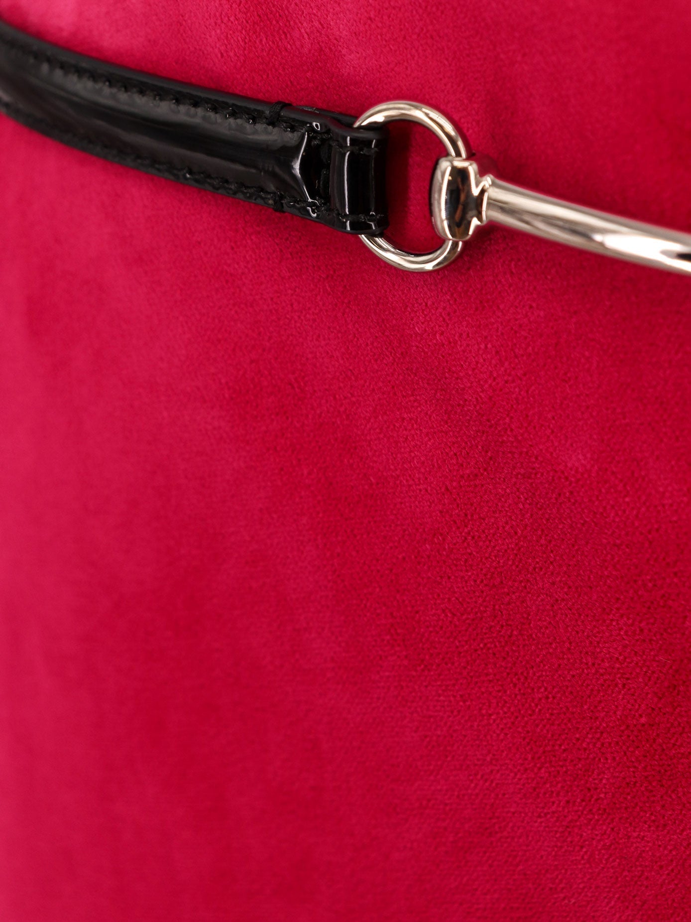 Gucci Velvet Skirt With Belt And Horsebit Detail
