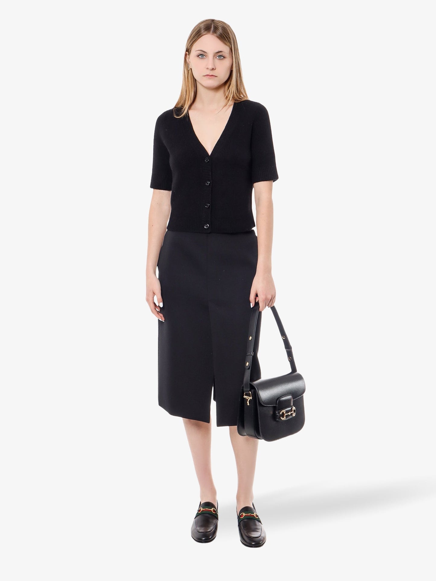 Gucci Wool And Cashmere Cardigan With Gucci Intarsia