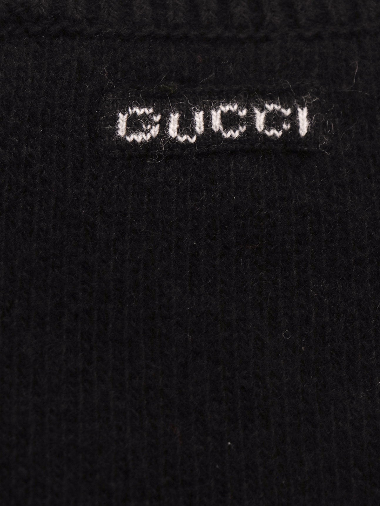 Gucci Wool And Cashmere Cardigan With Gucci Intarsia
