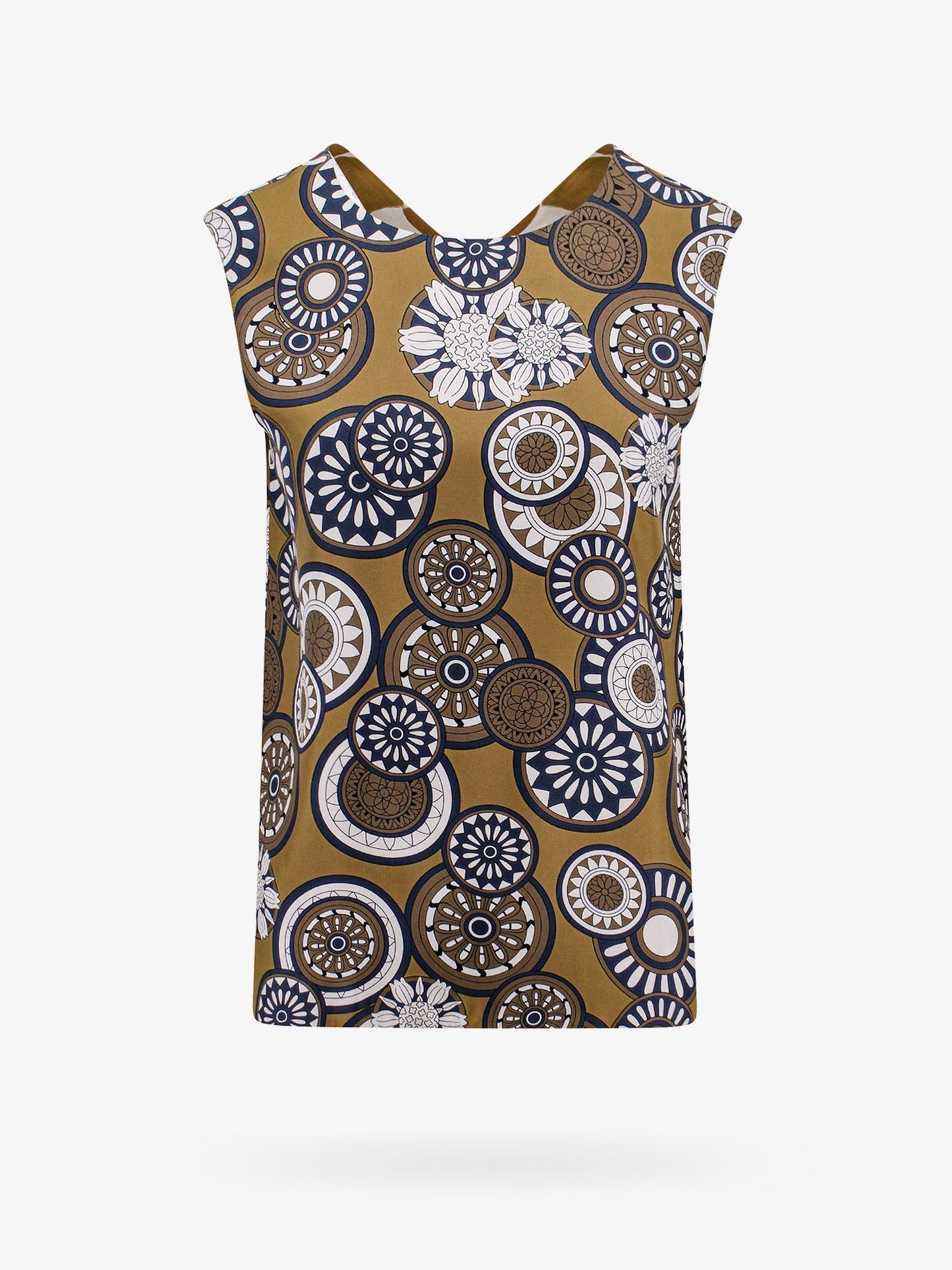 'S Max Mara Silk Top With All Over Print