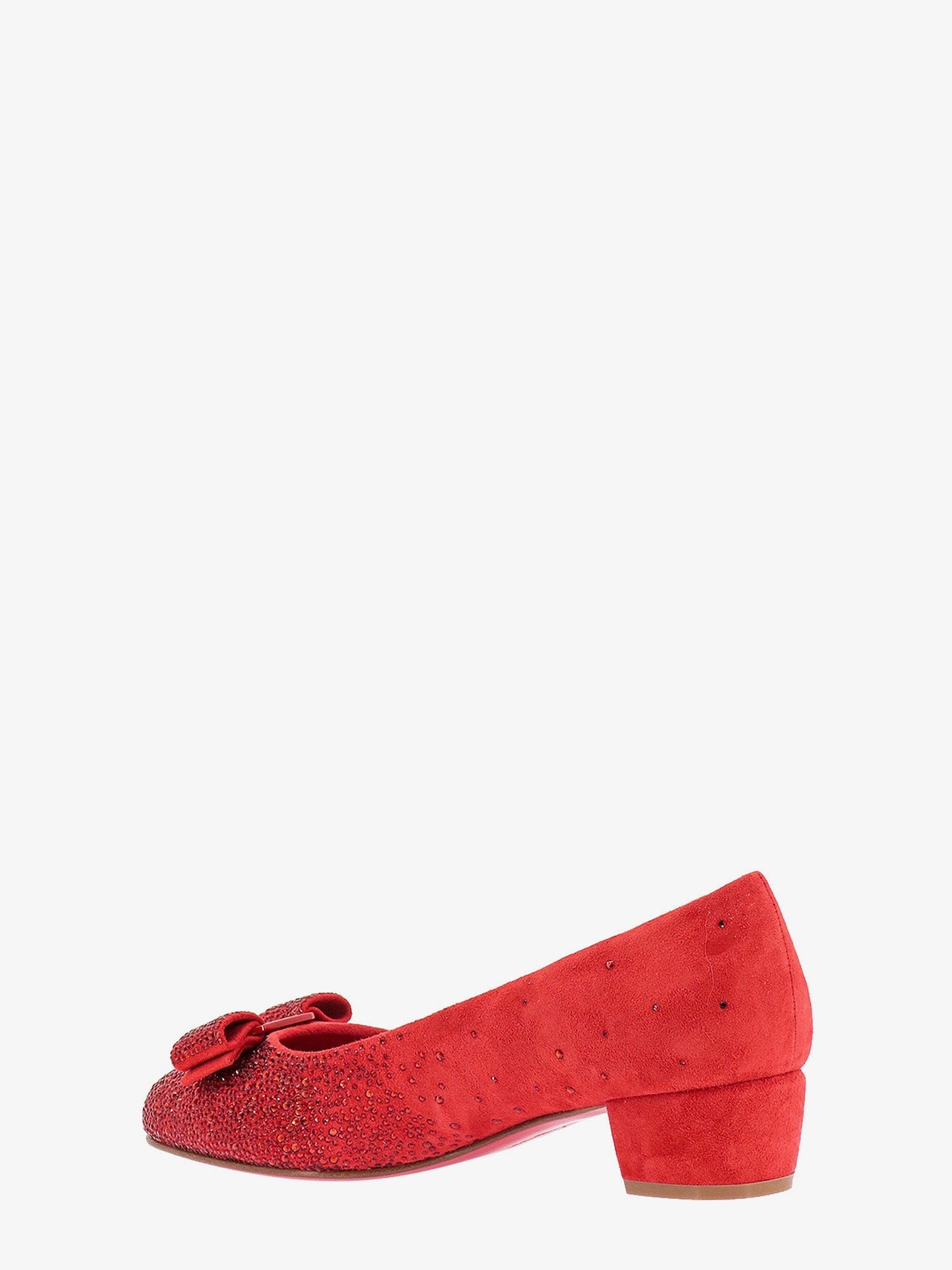 Ferragamo Suede D��Collet�� With Rhinestone Detail