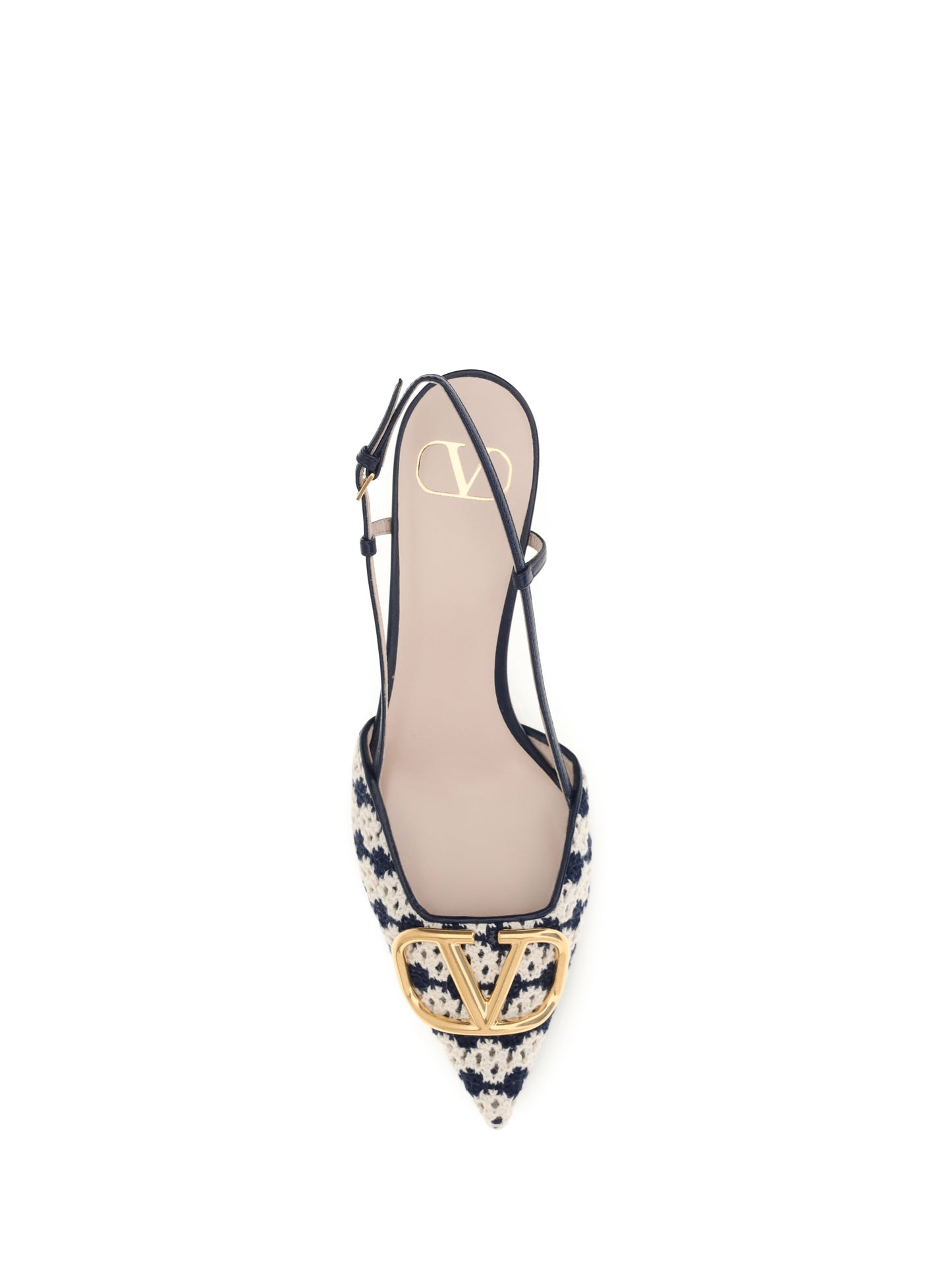 VALENTINO GARAVANI VLogo Signature slingback Pumps in crochet fabric