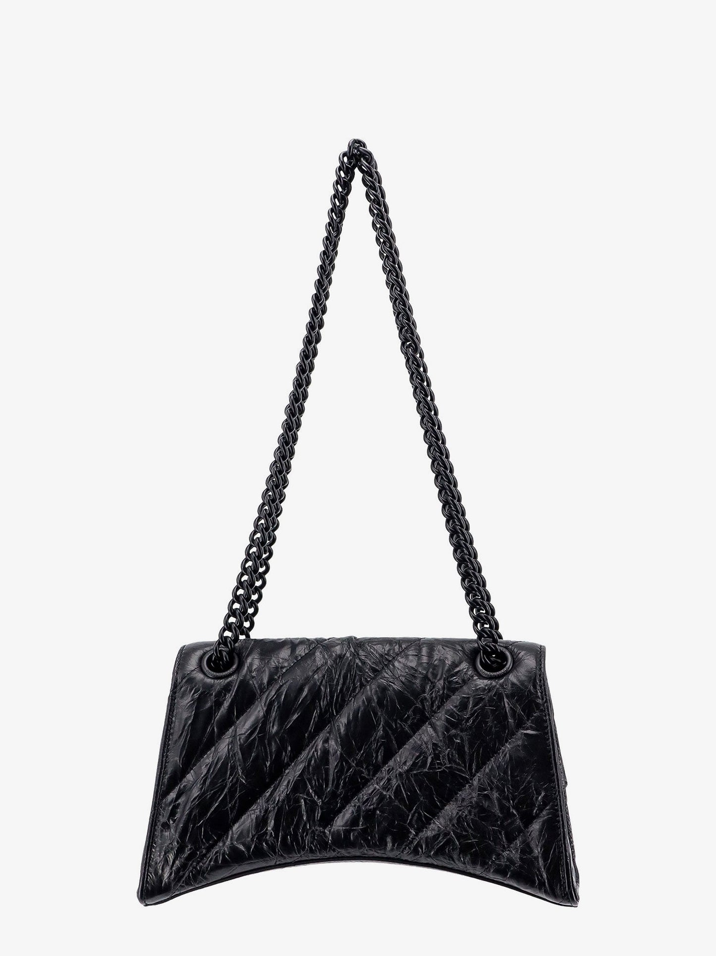 Balenciaga Matelassé Leather Shoulder Bag With Frontal Monogram