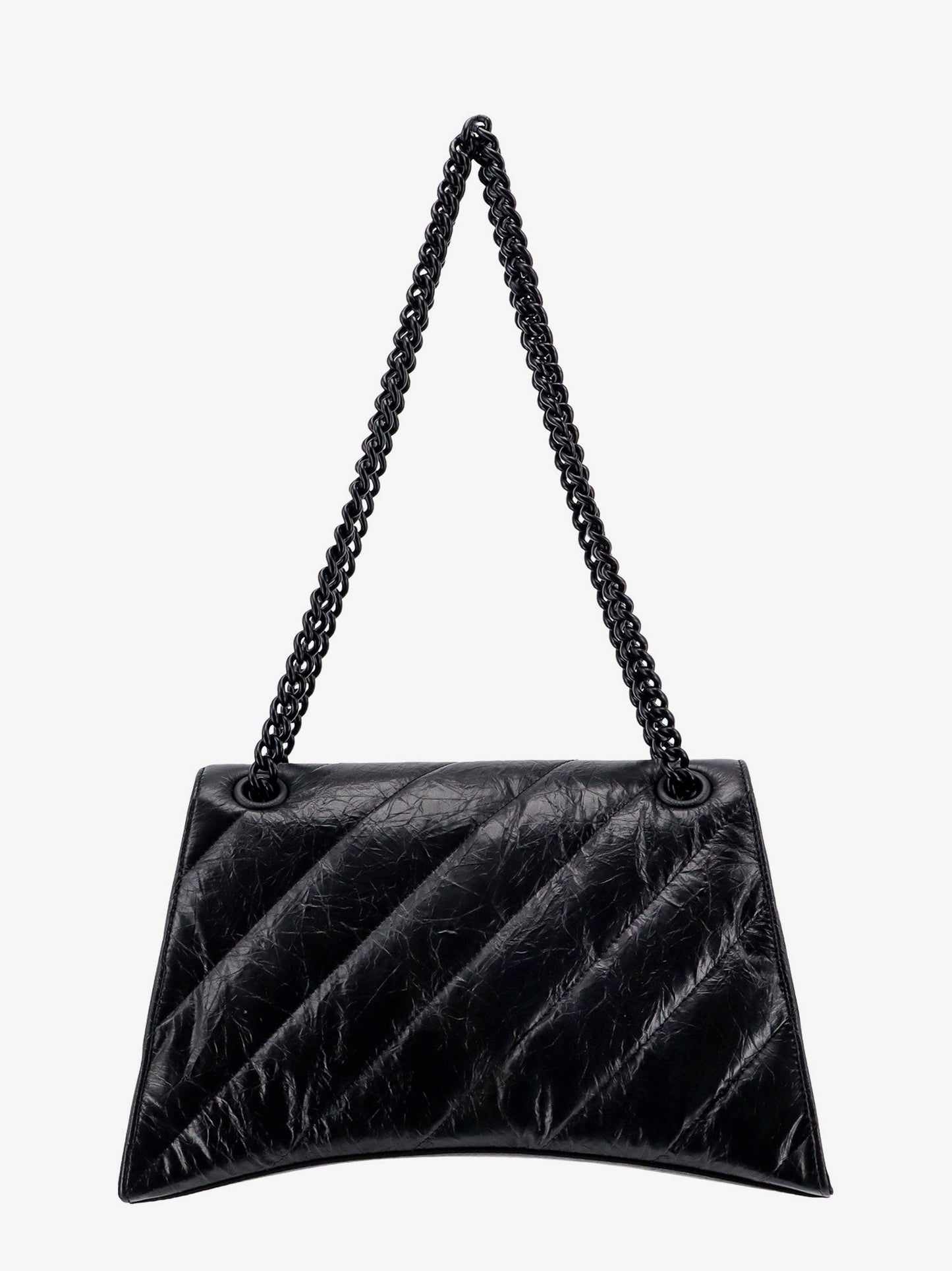 Balenciaga Matelassé Leather Shoulder Bag With Frontal Monogram