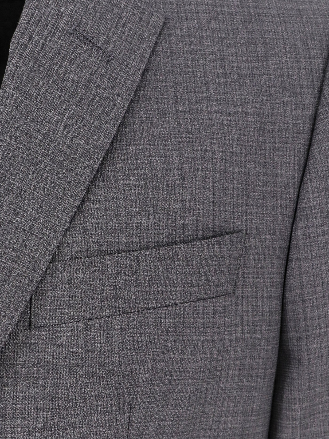 Boss Virgin Wool Suit With Classic Lapel