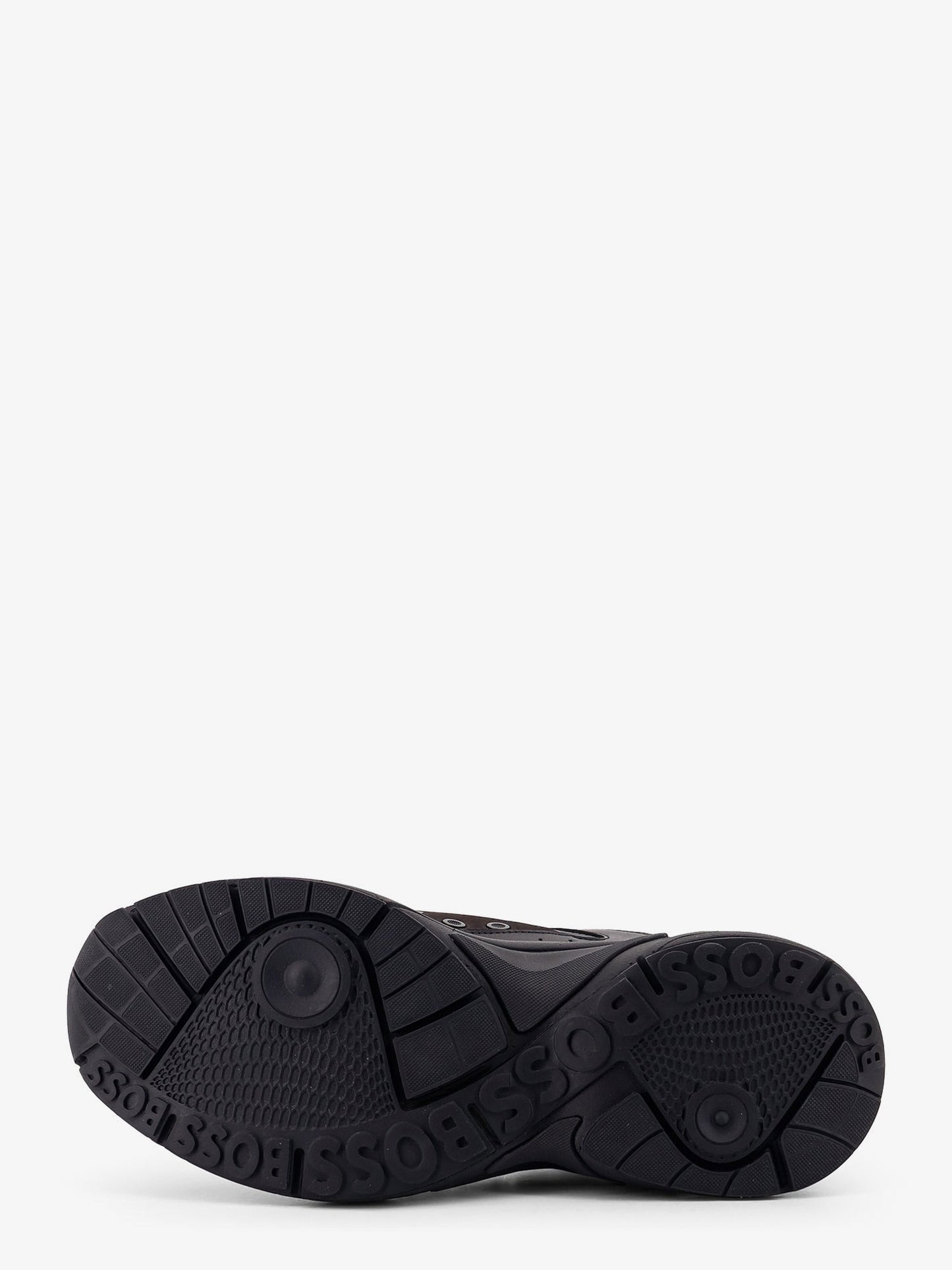 Boss Low Top Leaher Sneakers With Mesh Inserts