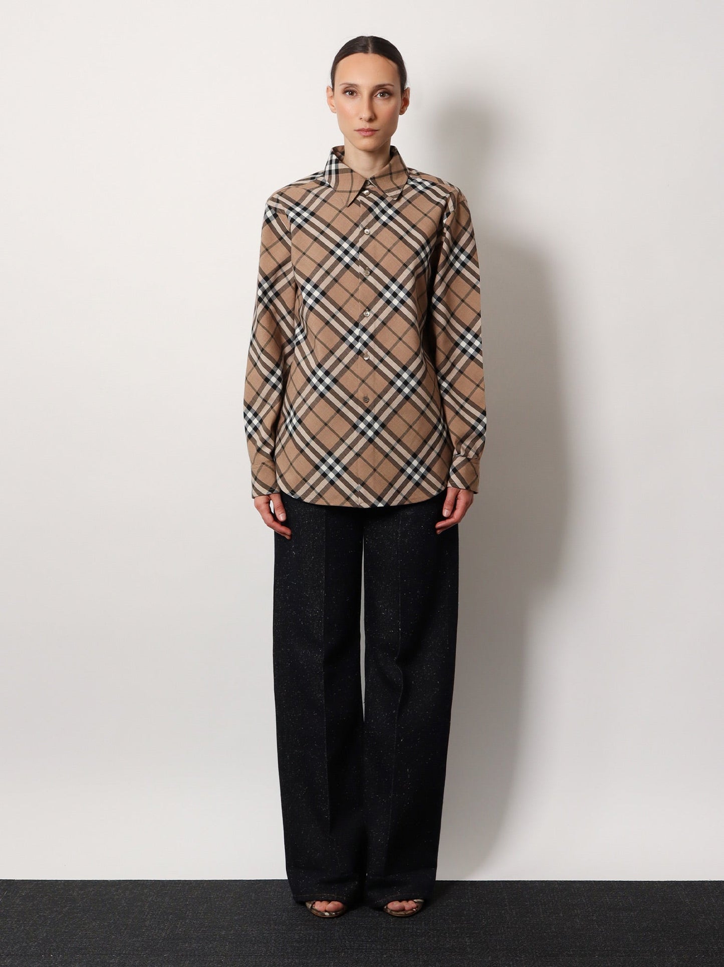 Burberry Check Wool Blend Shirt