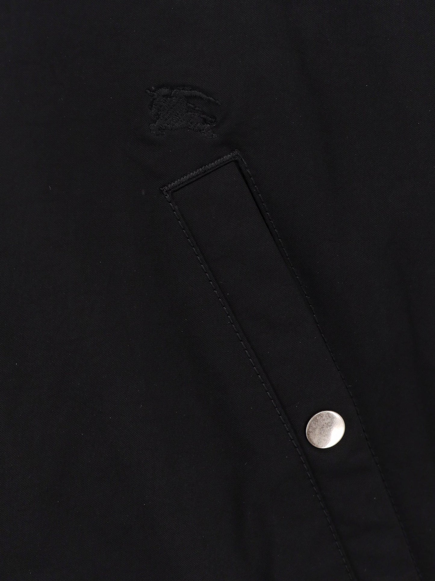 Burberry Nylon And Cotton Jacket With Ekd Embroidery