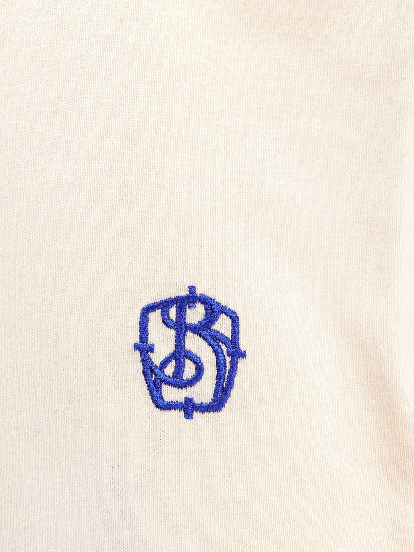 Burberry Cotton T Shirt With Frontal Embroidery