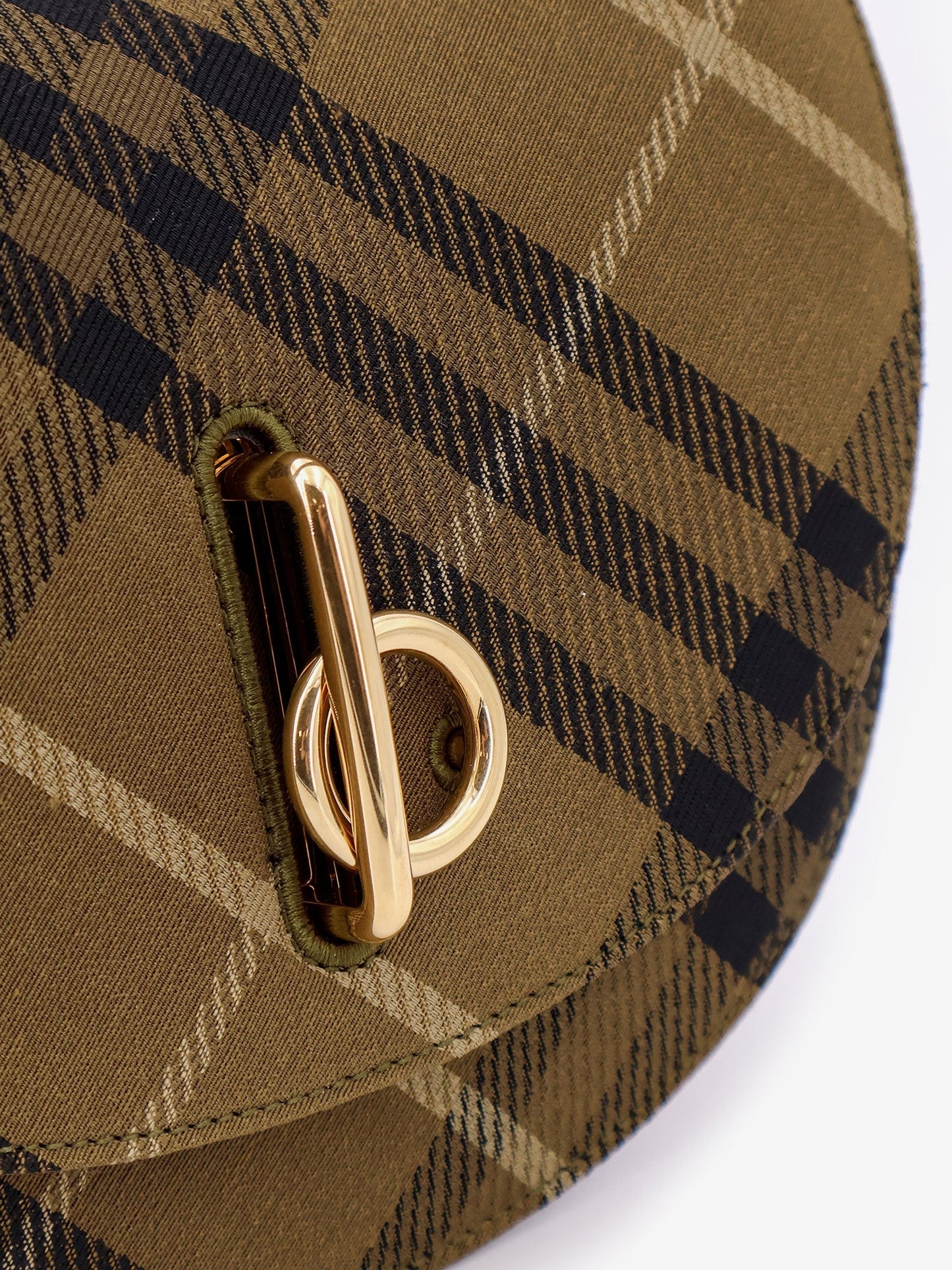 Burberry Rocking Horse Canvas Shoulder Bag With Burberry Check Motif