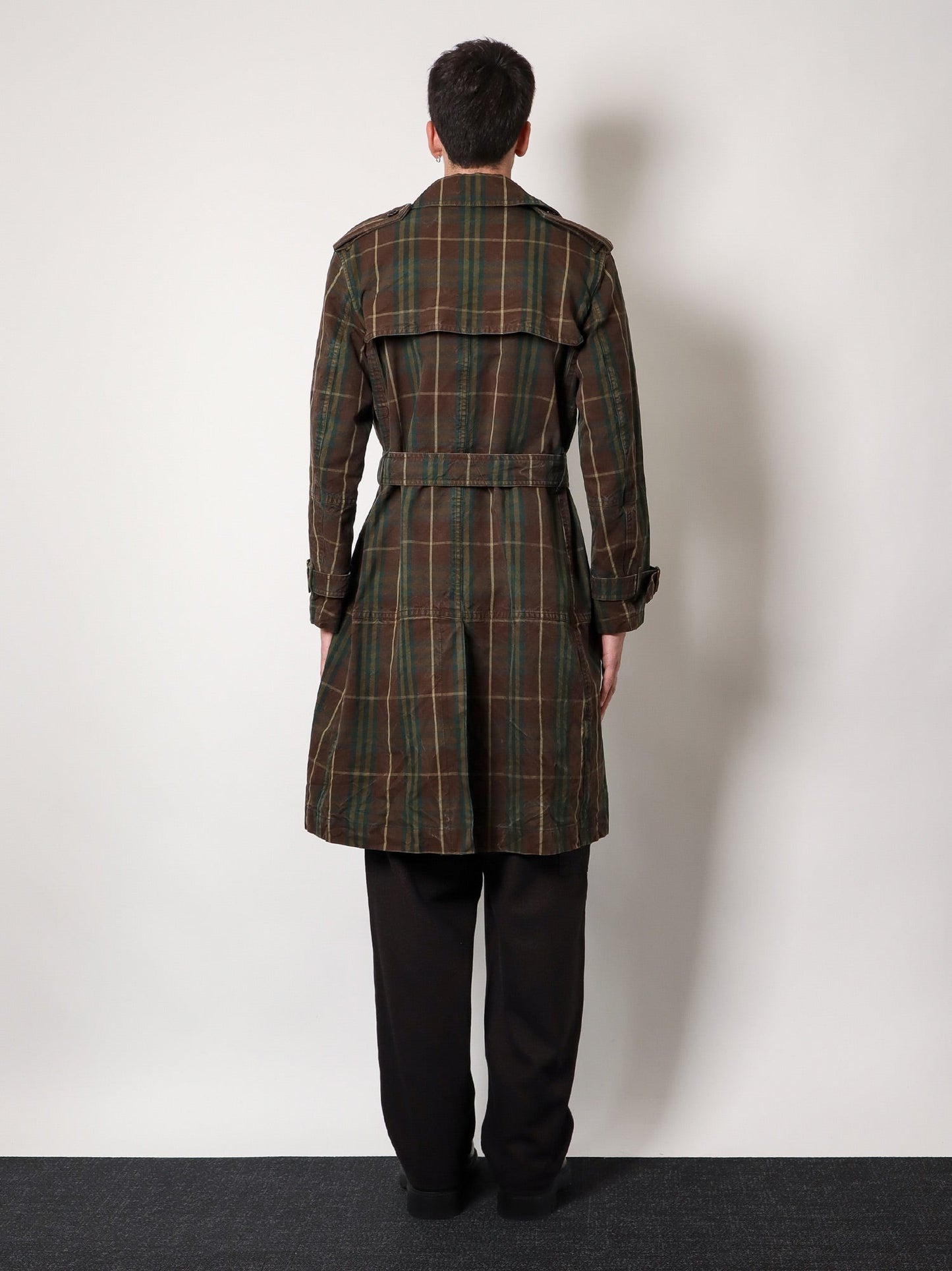 Burberry Cotton Trench With Check Motif