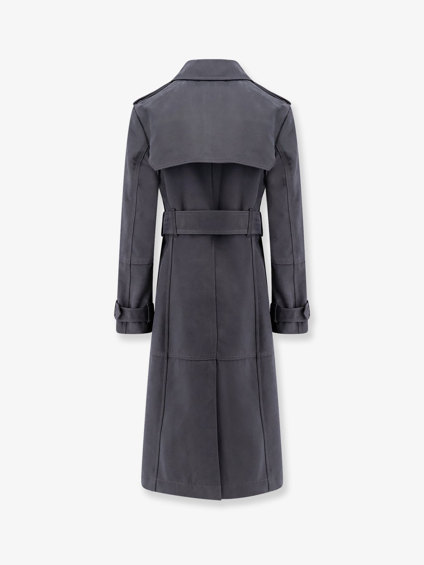 Burberry Cotton Blend Trench With Burrberry Check Lining