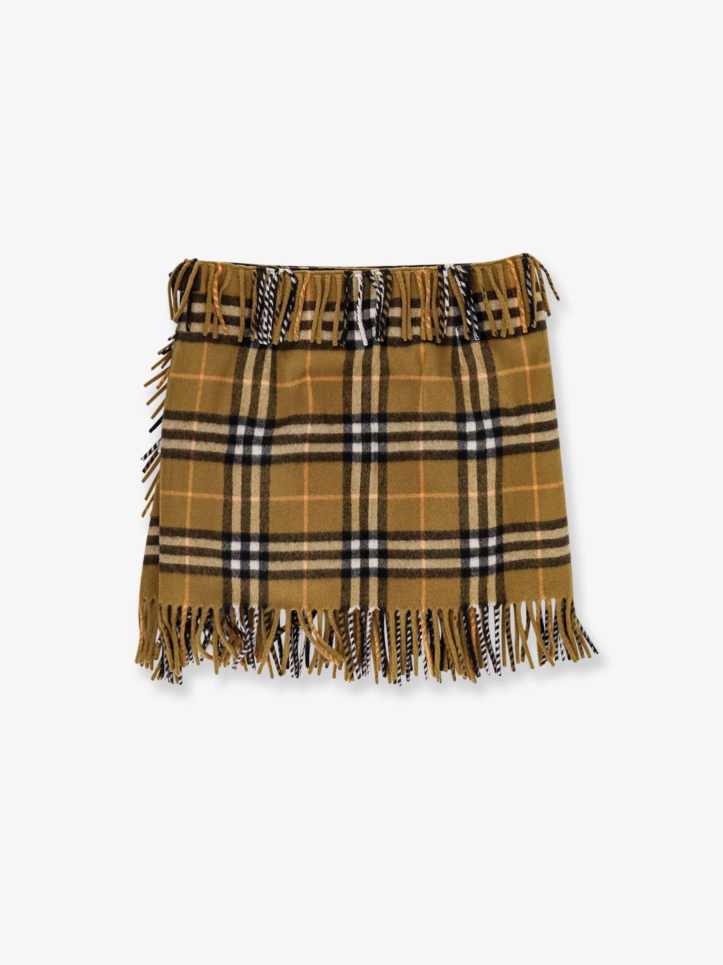 Burberry Wool And Cashmere Skirt With Check Motif