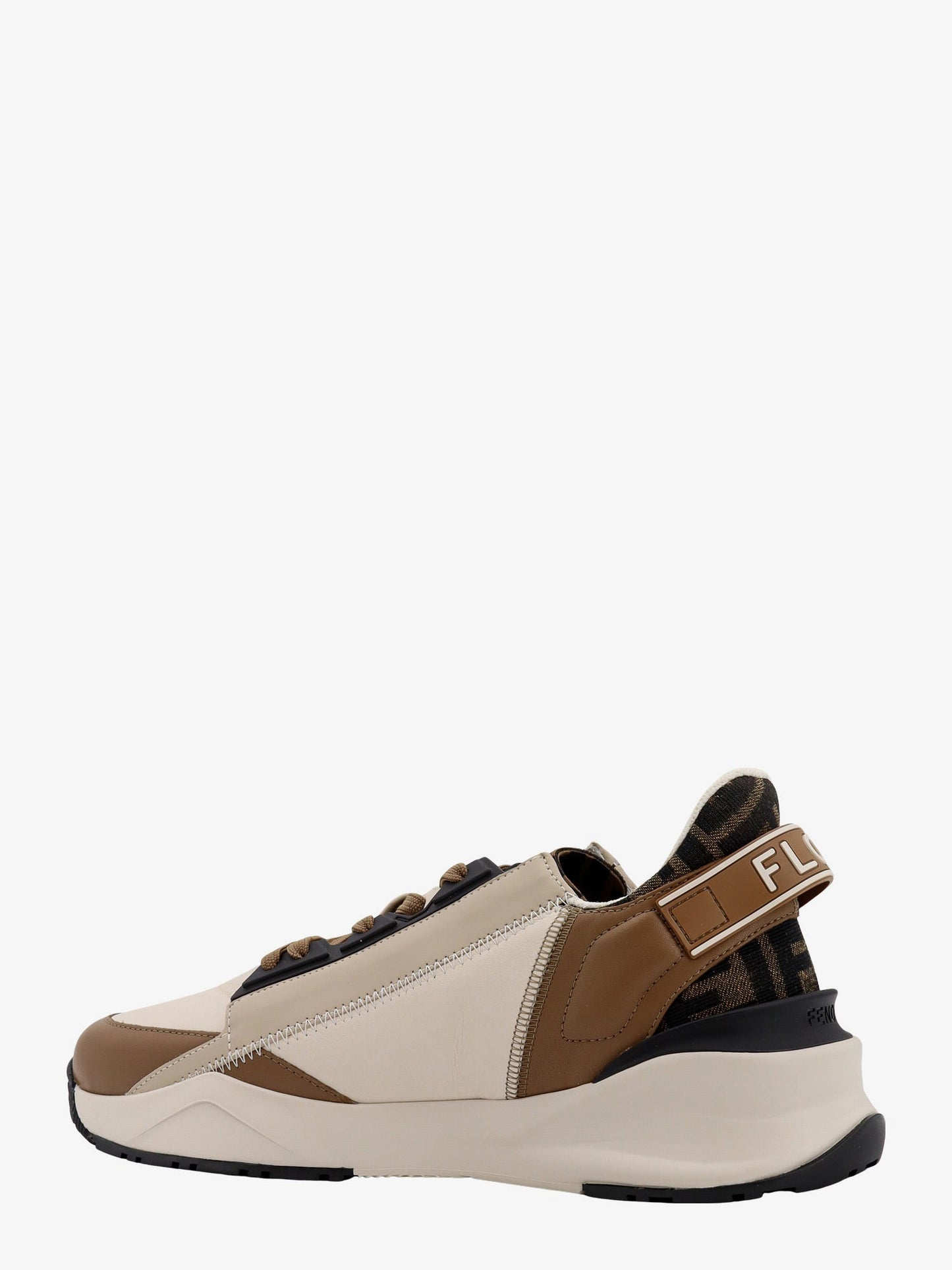 Fendi Fendi Flow Leather Sneakers With Ff Motif