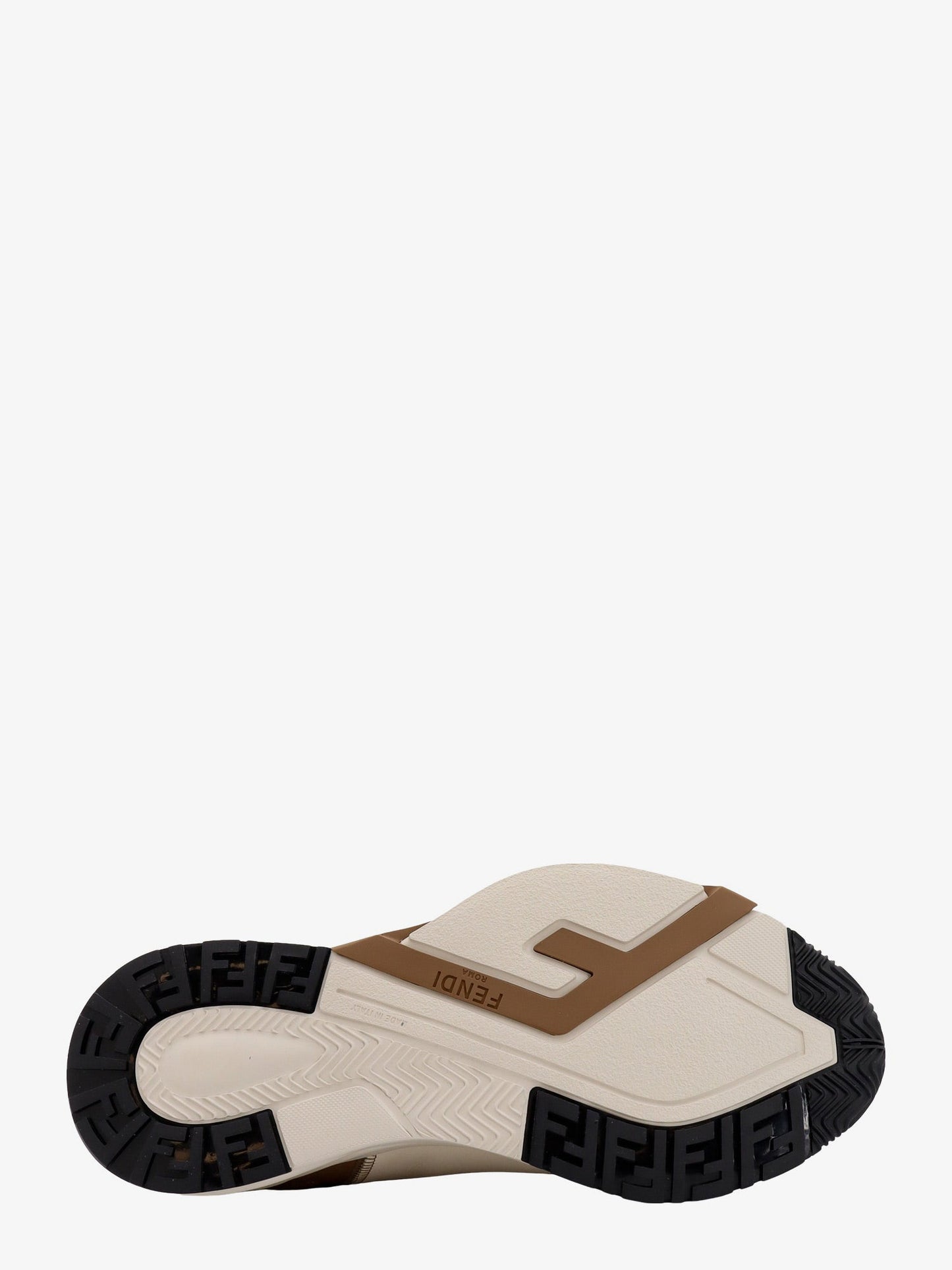Fendi Fendi Flow Leather Sneakers With Ff Motif