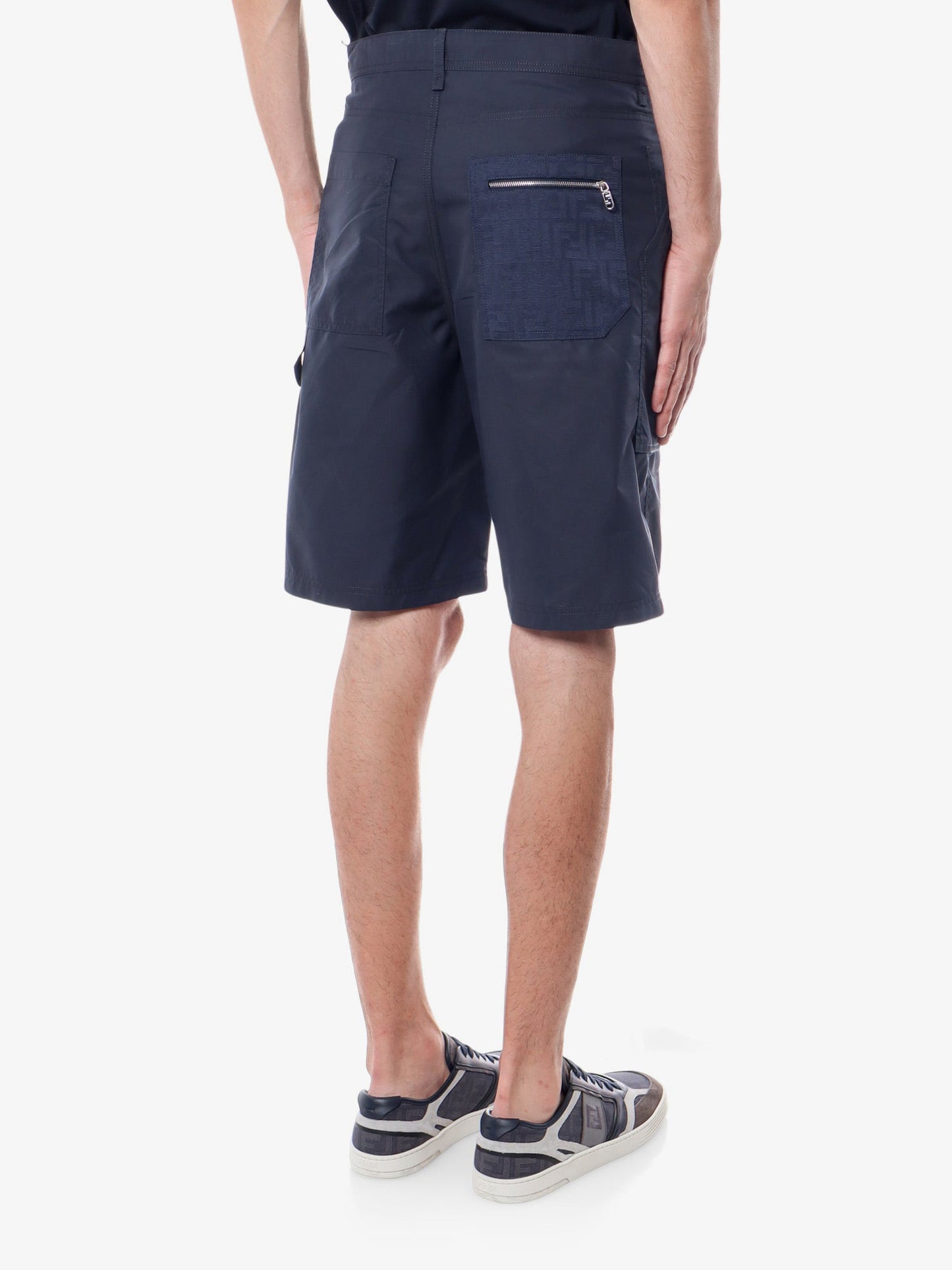 Fendi Cotton Blend Bermuda Shorts With Ff Detail
