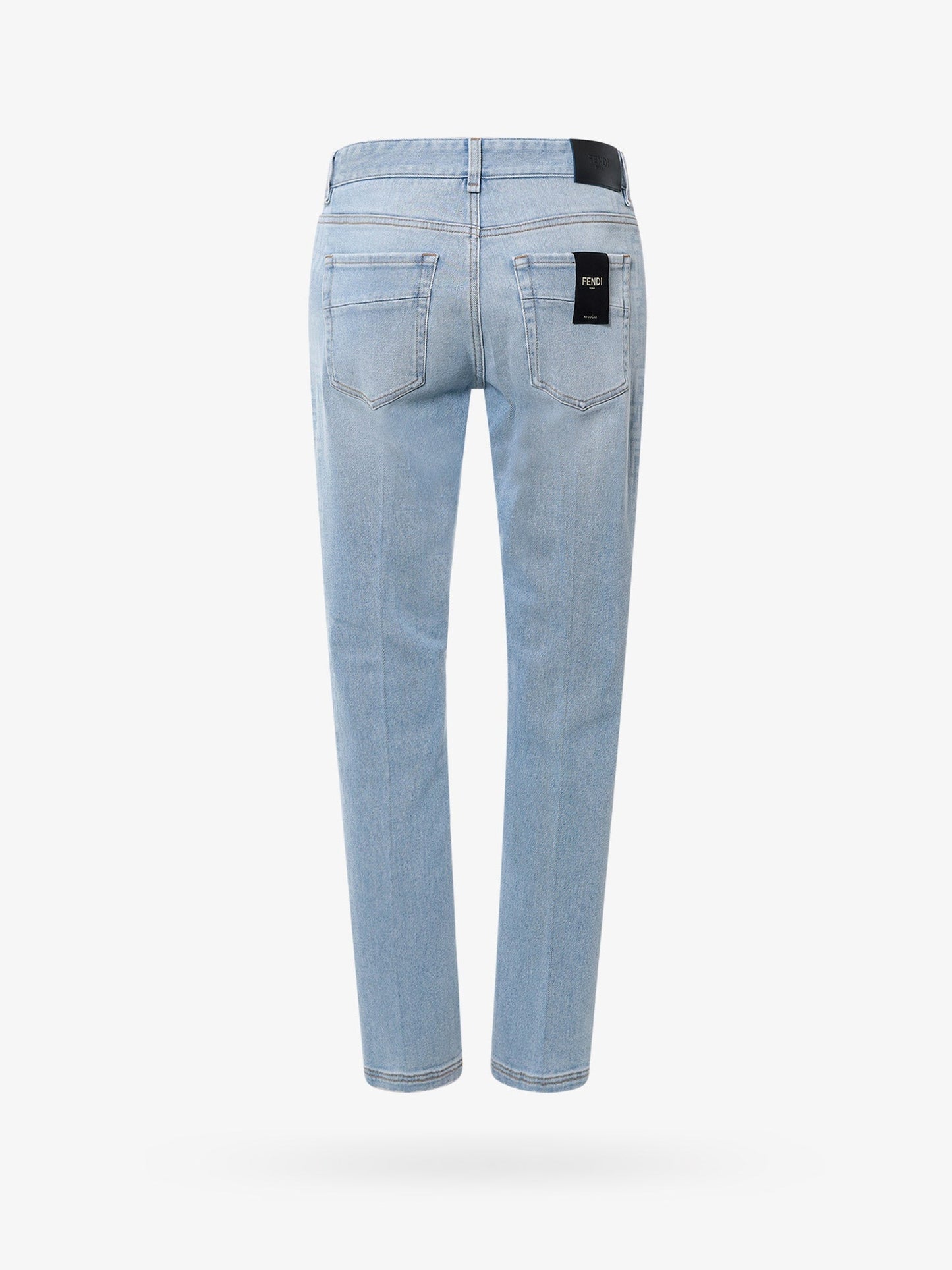 Fendi Cotton Jeans With Lateral Ff Print