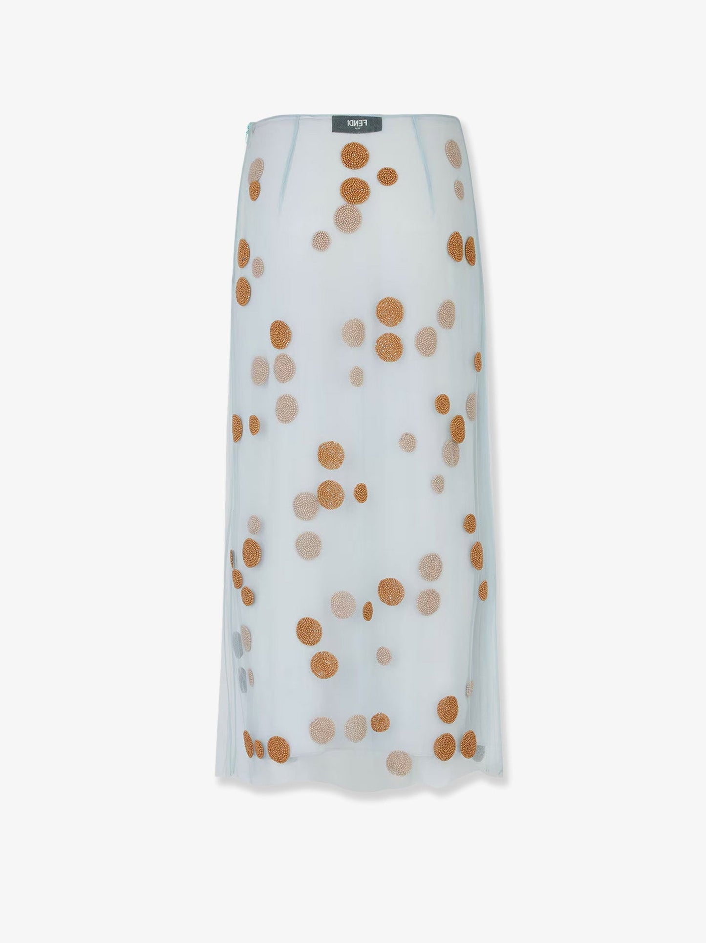 Fendi Tulle Skirt With All Over Macro Polka Dot Motif