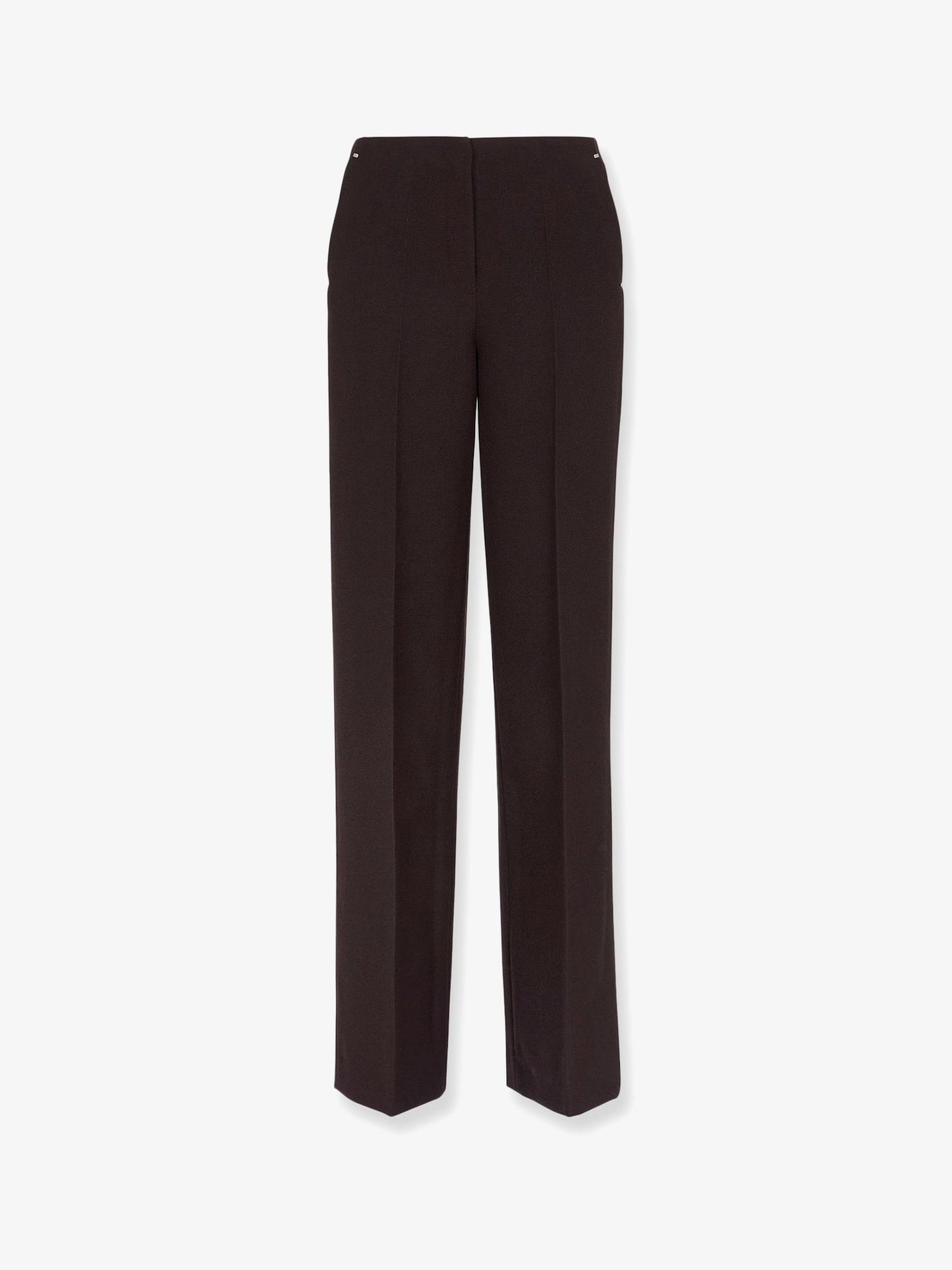 Fendi Virgin Wool Trousers With Metal Ff Details