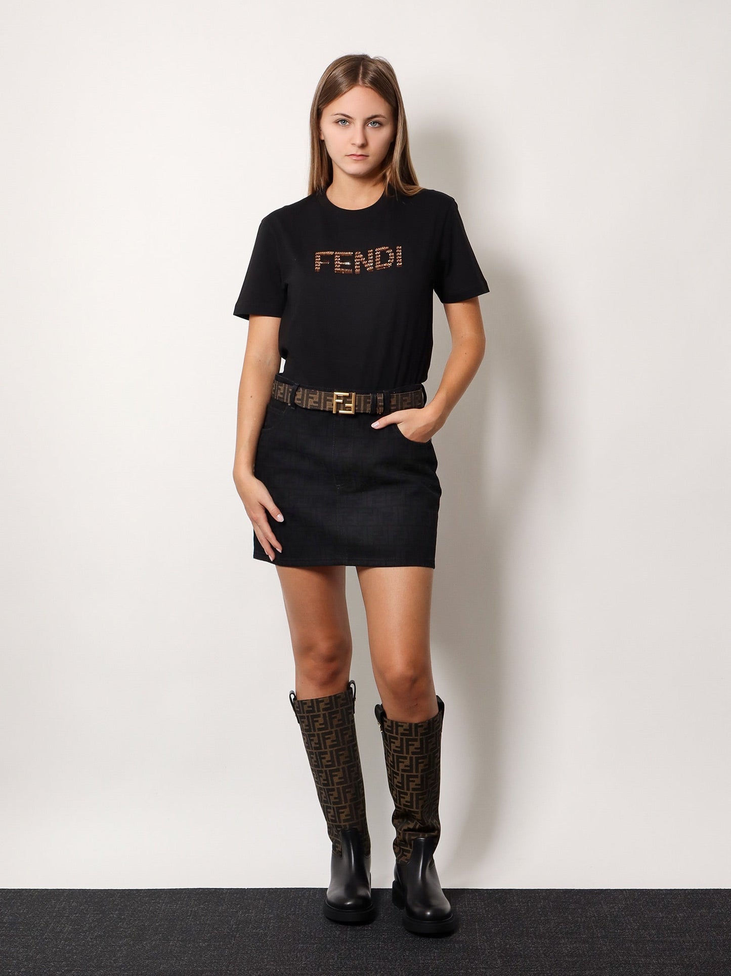 Fendi Cotton T Shirt With Frontal Logo