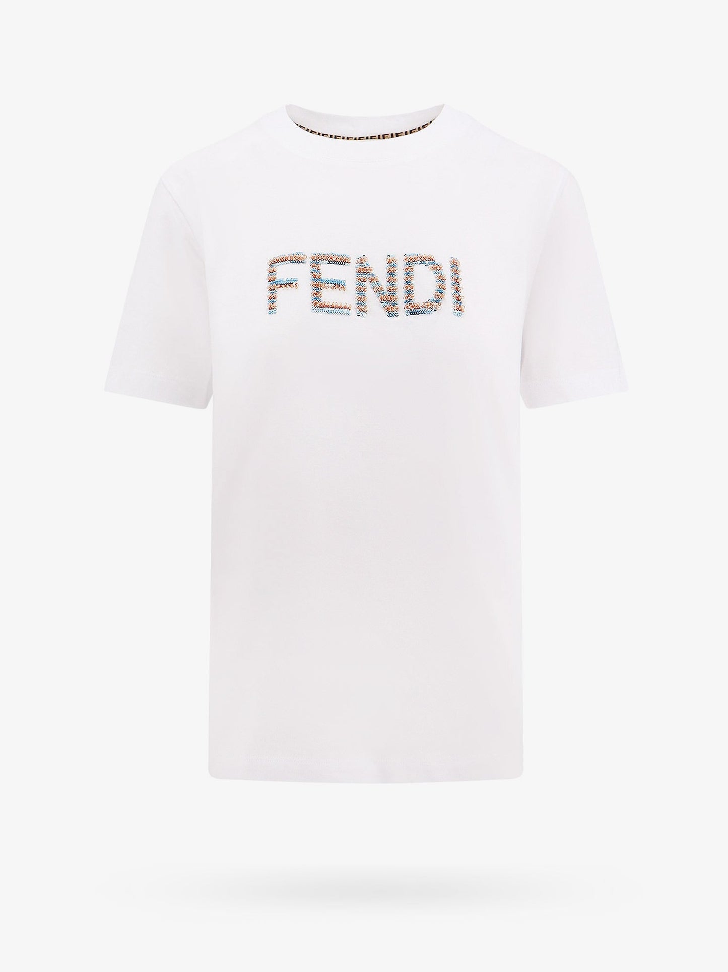 Fendi Cotton T Shirt With Frontal Logo