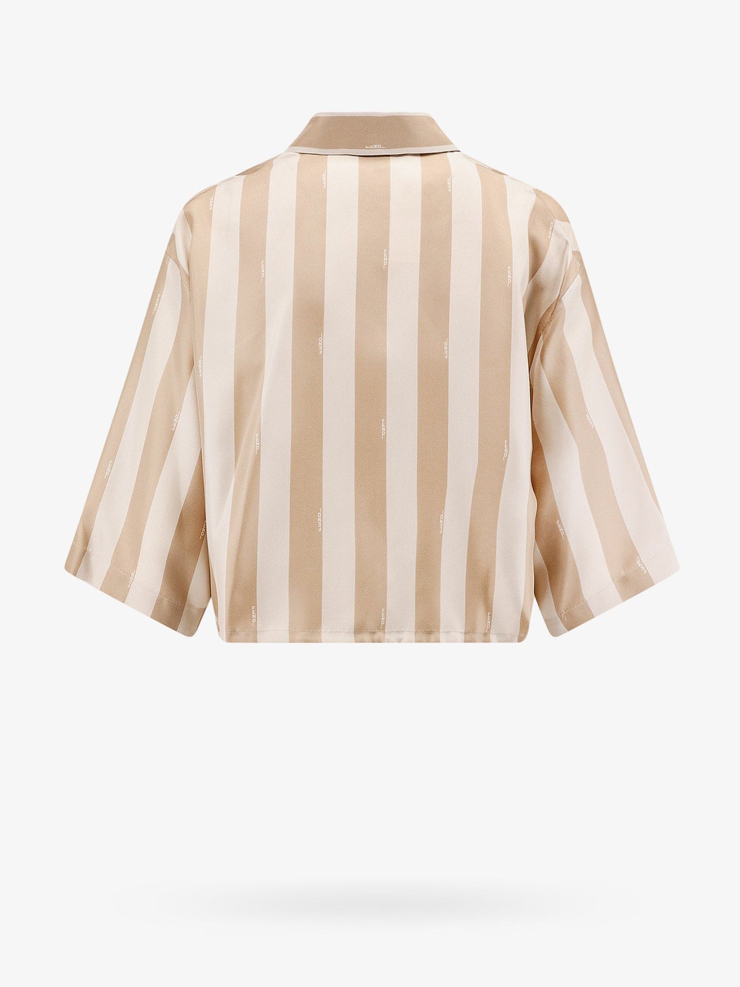 Fendi Crop Fit Pequin Silk Shirt