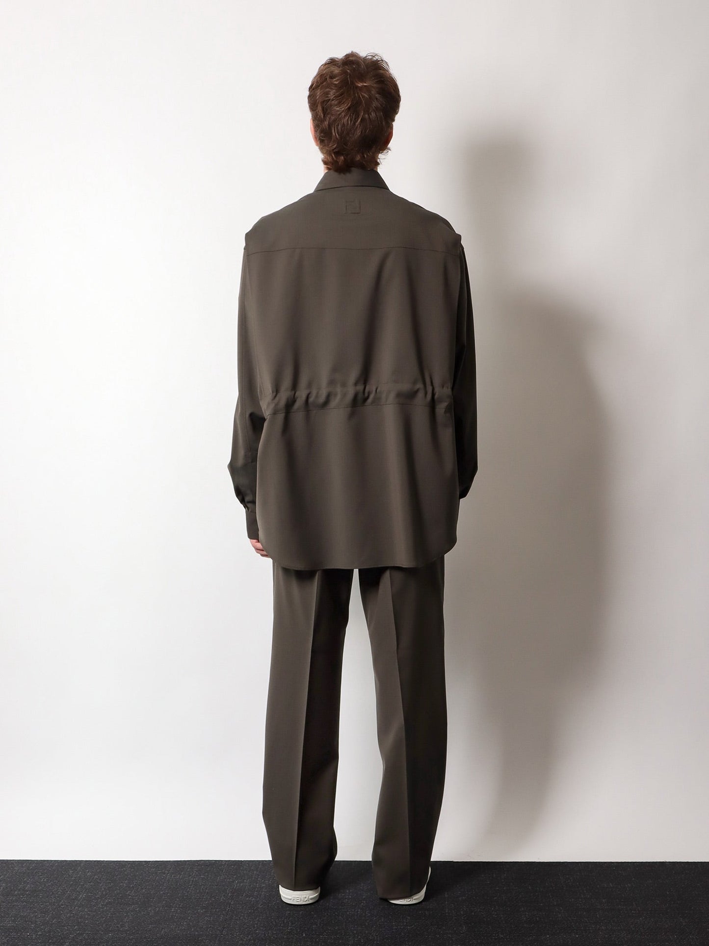Fendi Wool Shirt With Logoed Buttons