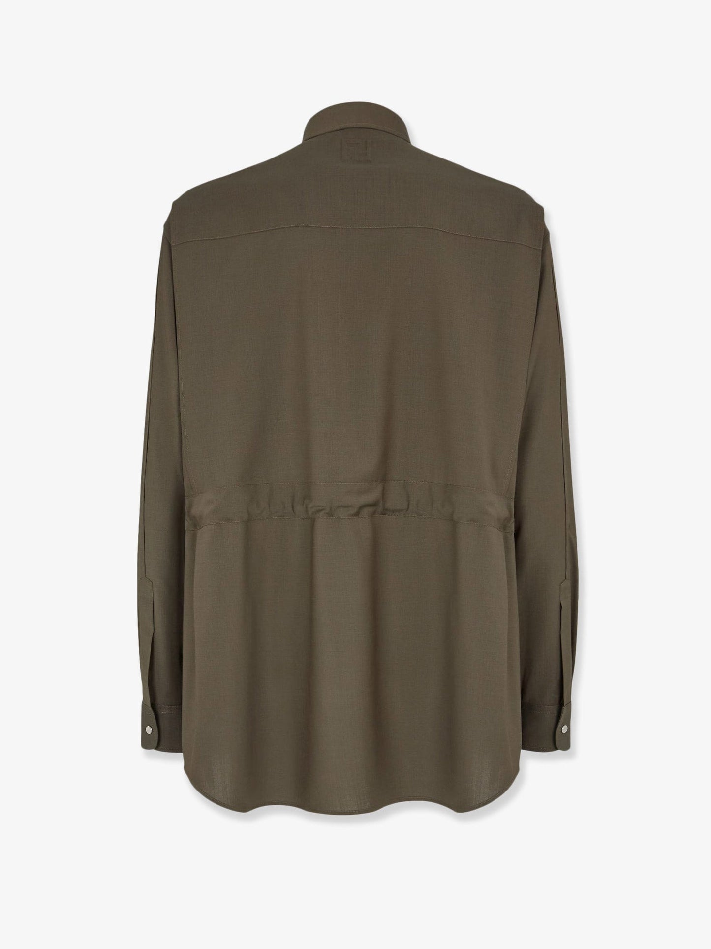 Fendi Wool Shirt With Logoed Buttons