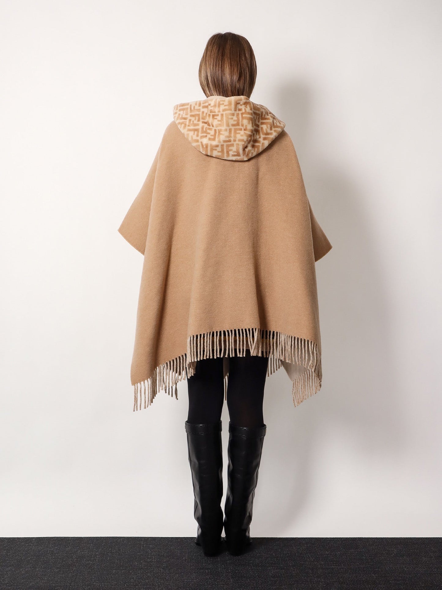 Fendi Double Cashmere And Wool Poncho