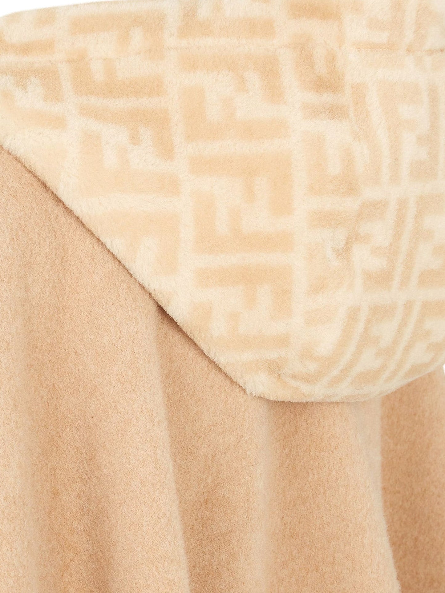 Fendi Double Cashmere And Wool Poncho