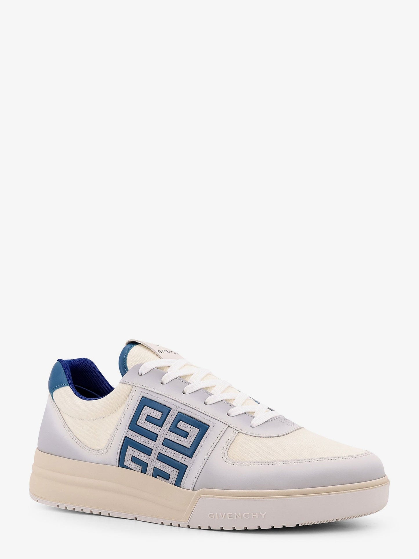 Givenchy G4 Low Top Canvas And Leather Sneakers With Iconic Detail