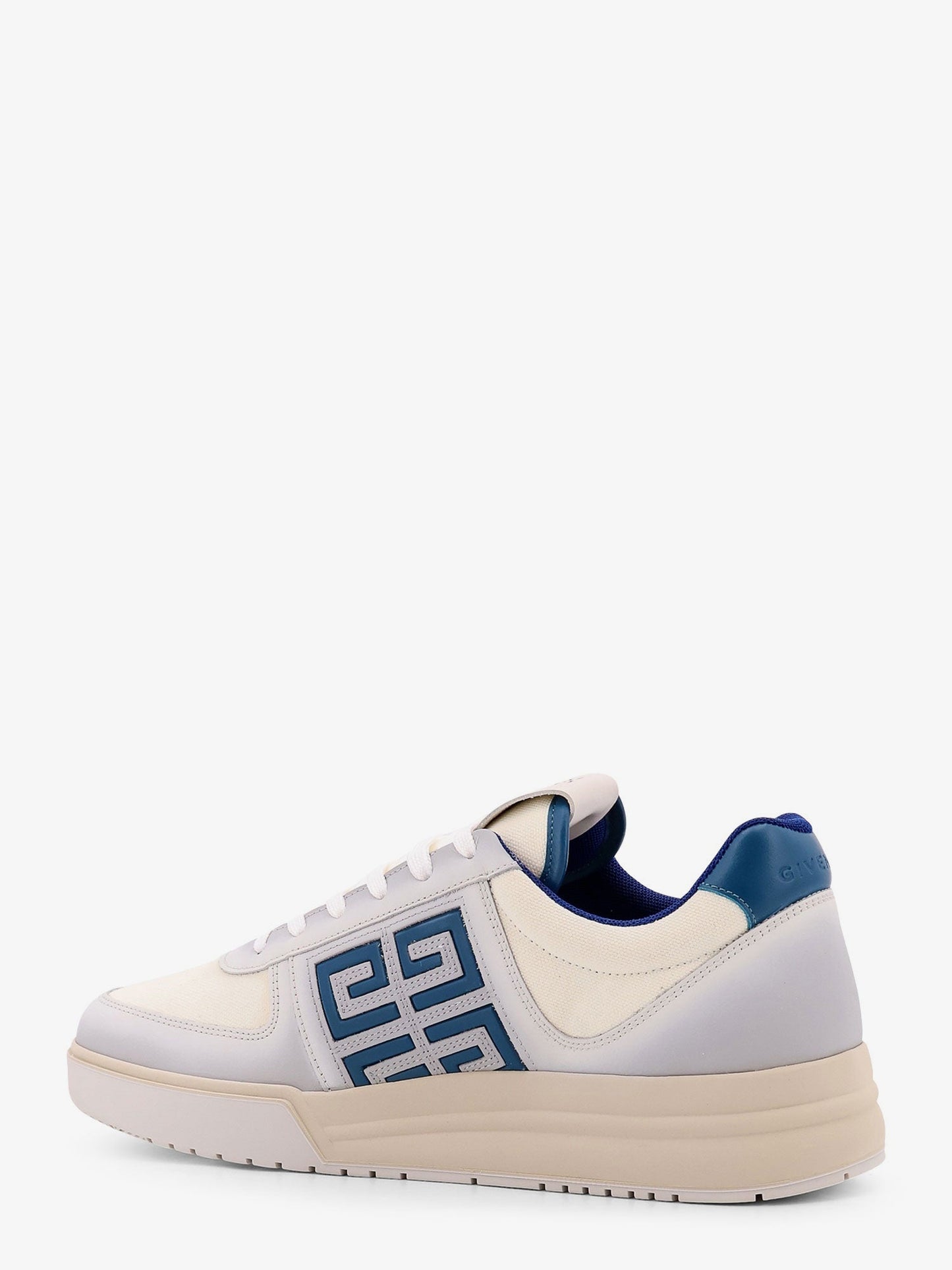 Givenchy G4 Low Top Canvas And Leather Sneakers With Iconic Detail