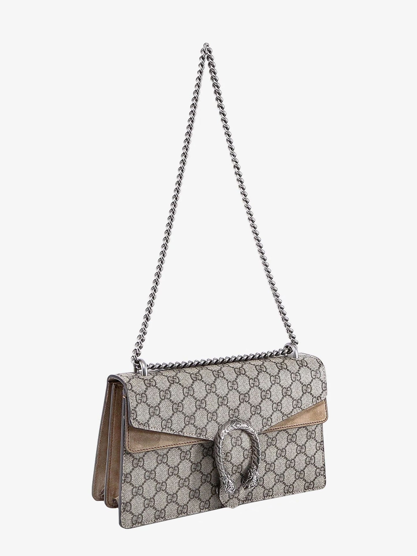 Gucci Dionysus Gg Supreme Fabric And Suede Shoulder Bag