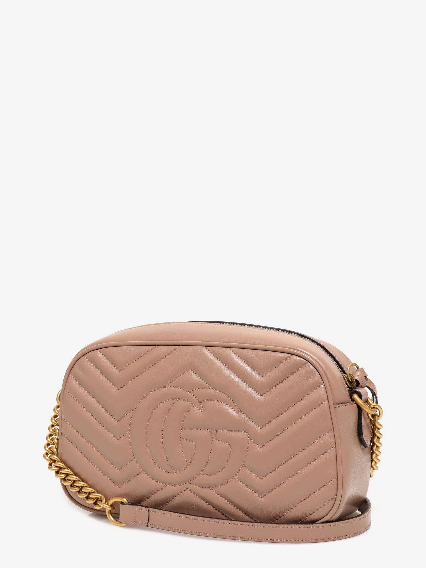 Gucci Matelass�� Leather Shoulder Bag With Metal Gg Logo