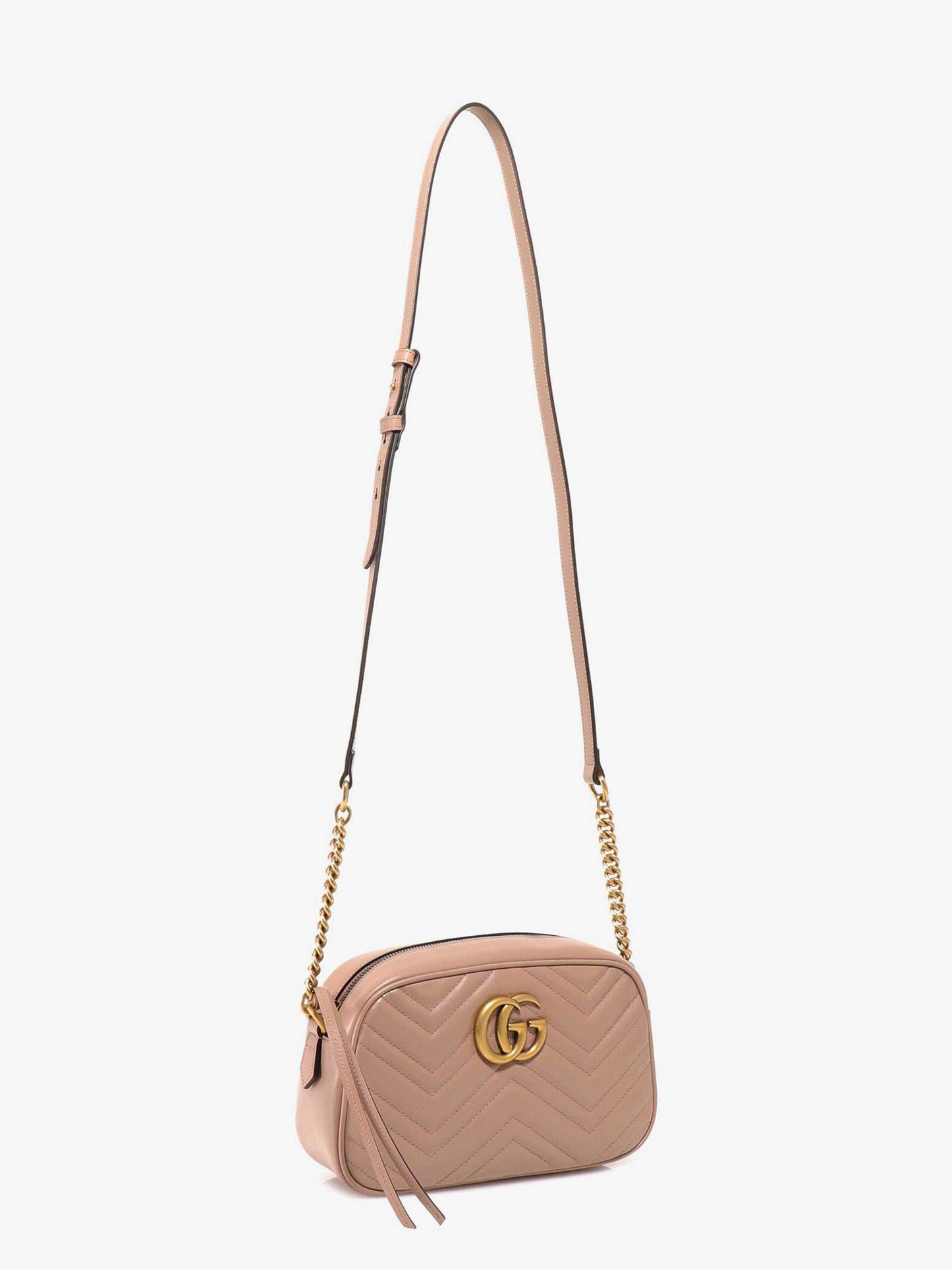 Gucci Matelass�� Leather Shoulder Bag With Metal Gg Logo