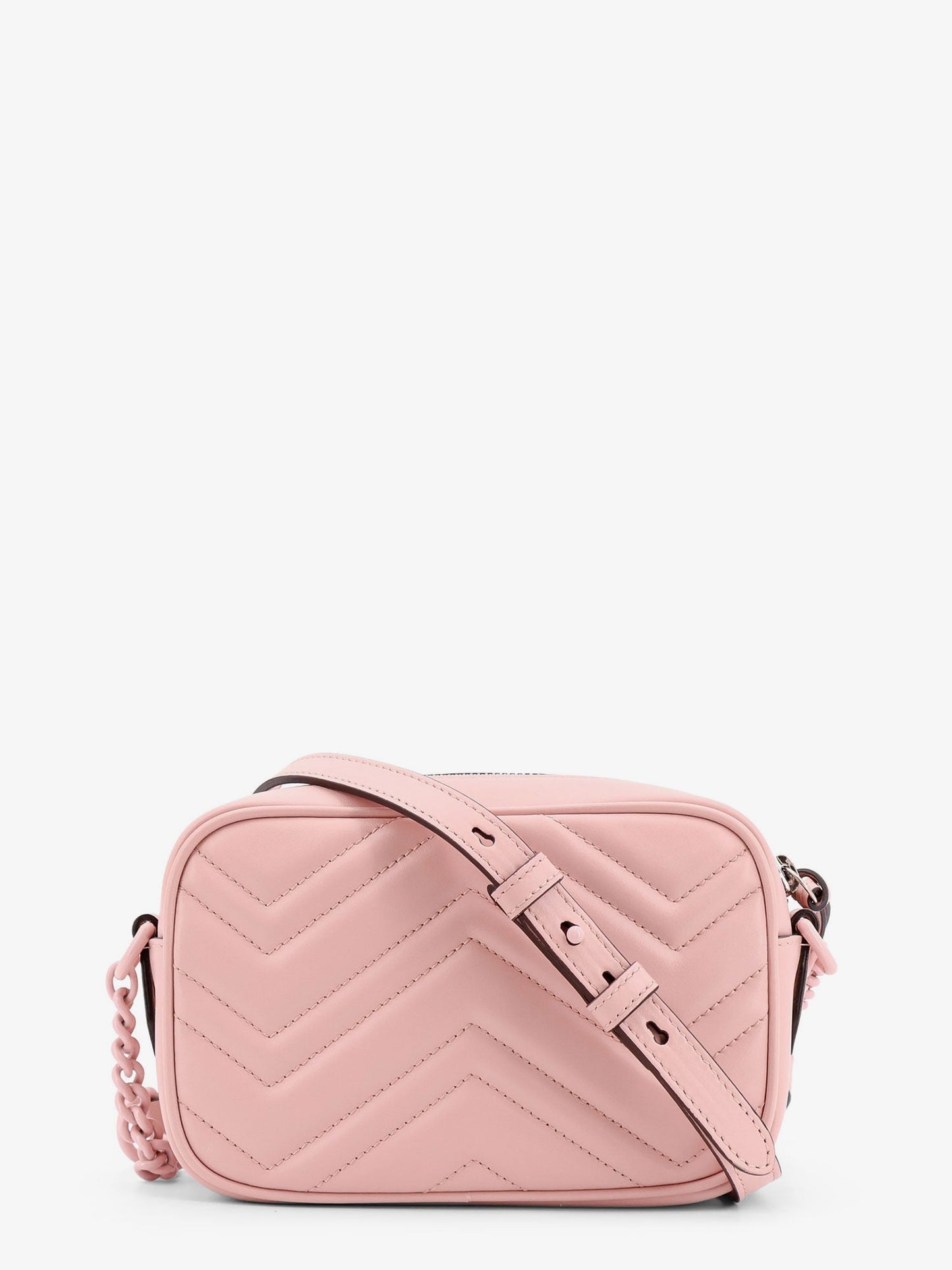 Gucci Matelass Leather Shoulder Bag With Frontal Gg Logo