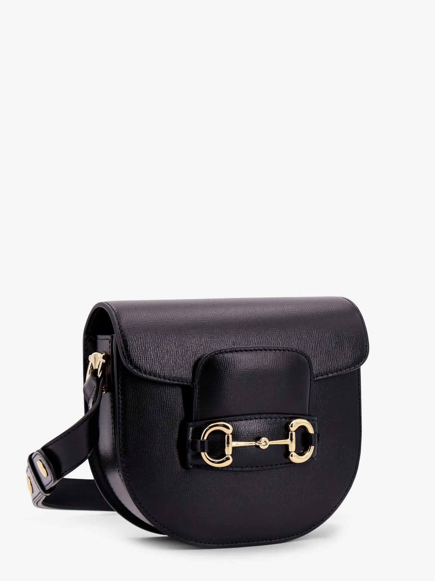 Gucci Leather Shoulder Bag With Iconic Metal Horsebit