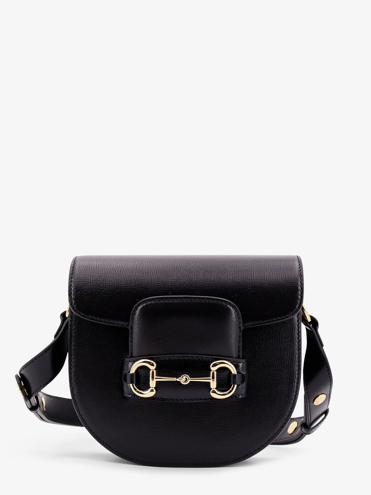 Gucci Leather Shoulder Bag With Iconic Metal Horsebit