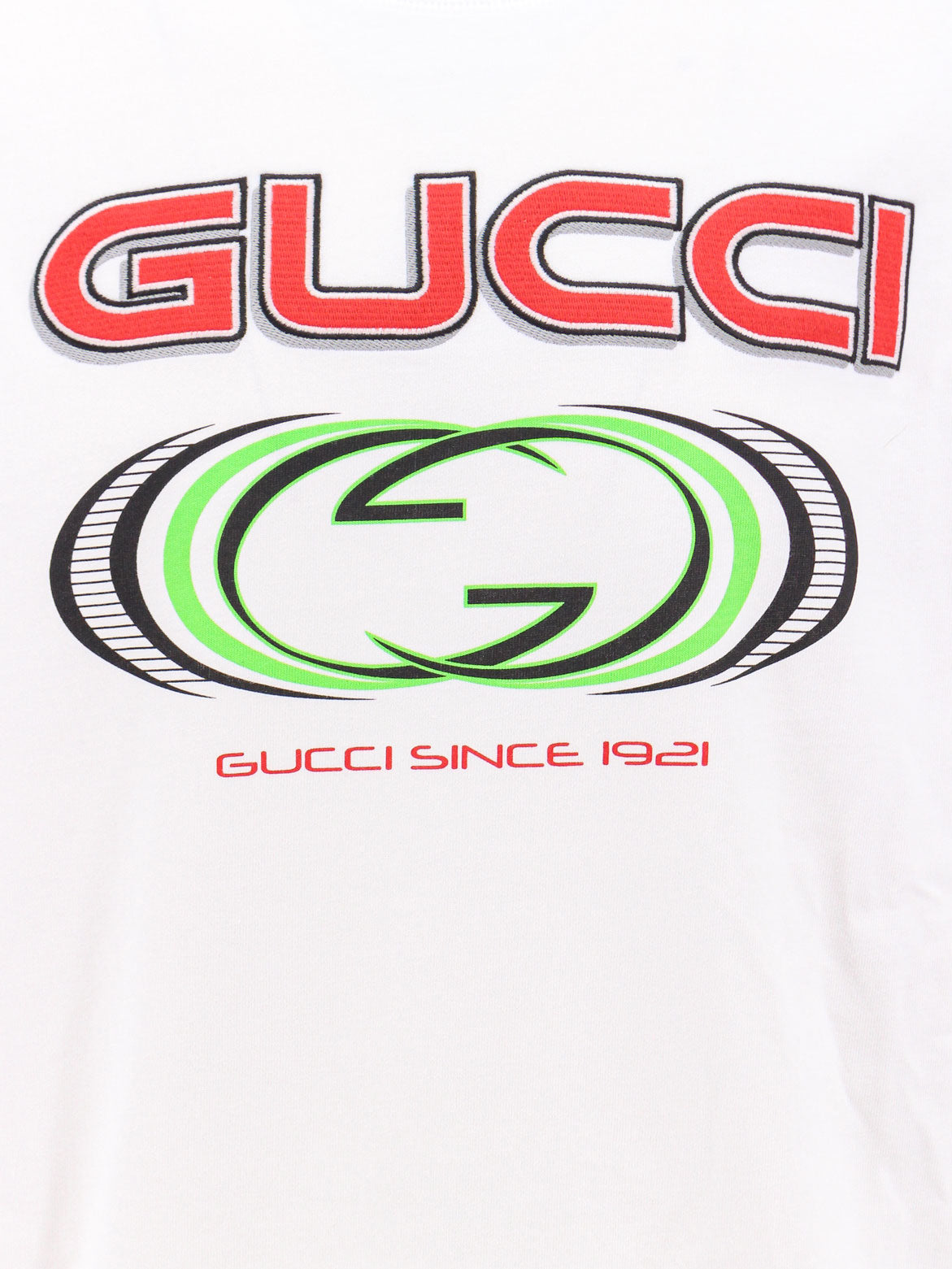 Gucci Cotton T Shirt With Frontal Gg Print